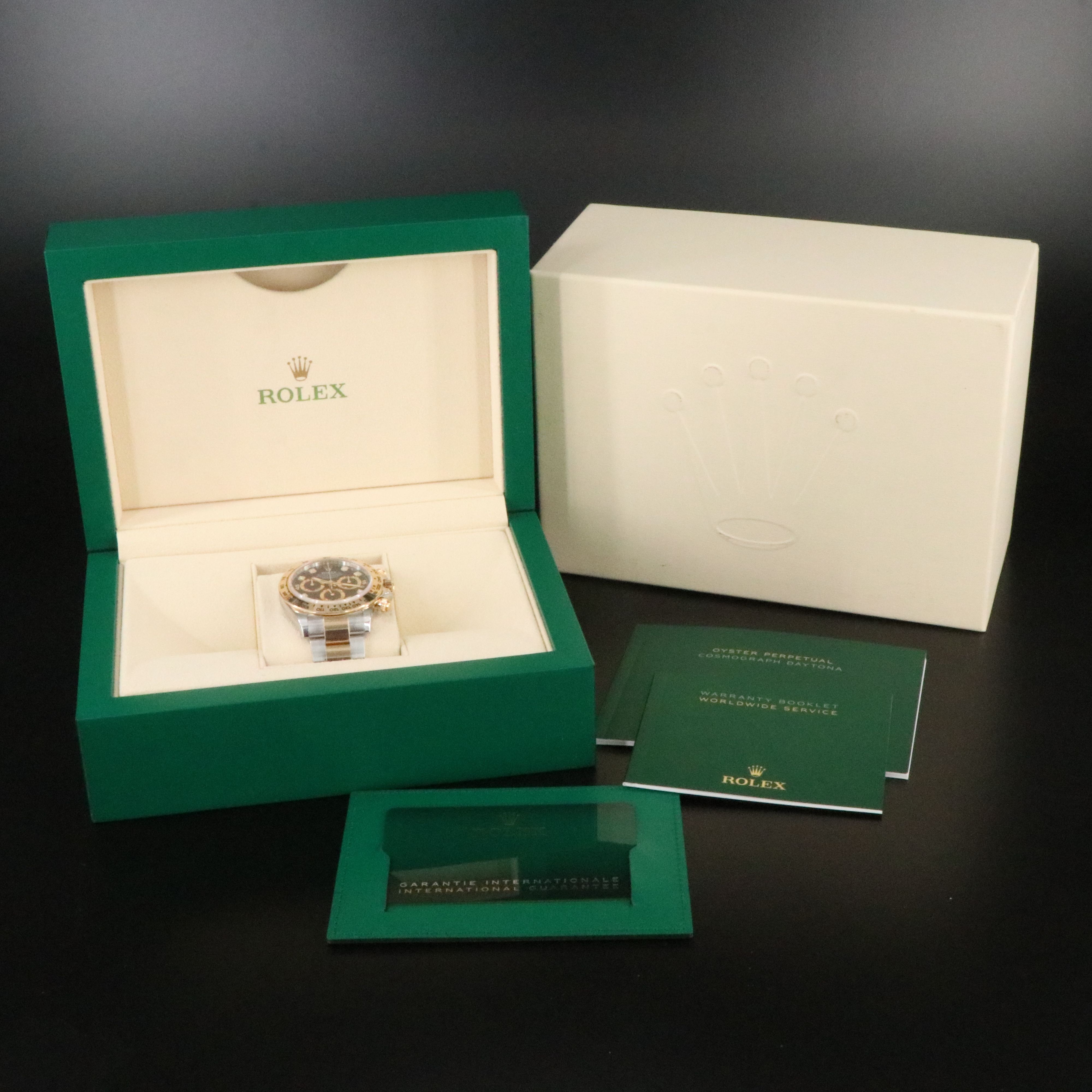 Rolex Cosmograph Daytona Two Tone Factory Diamond Black Dial Watch