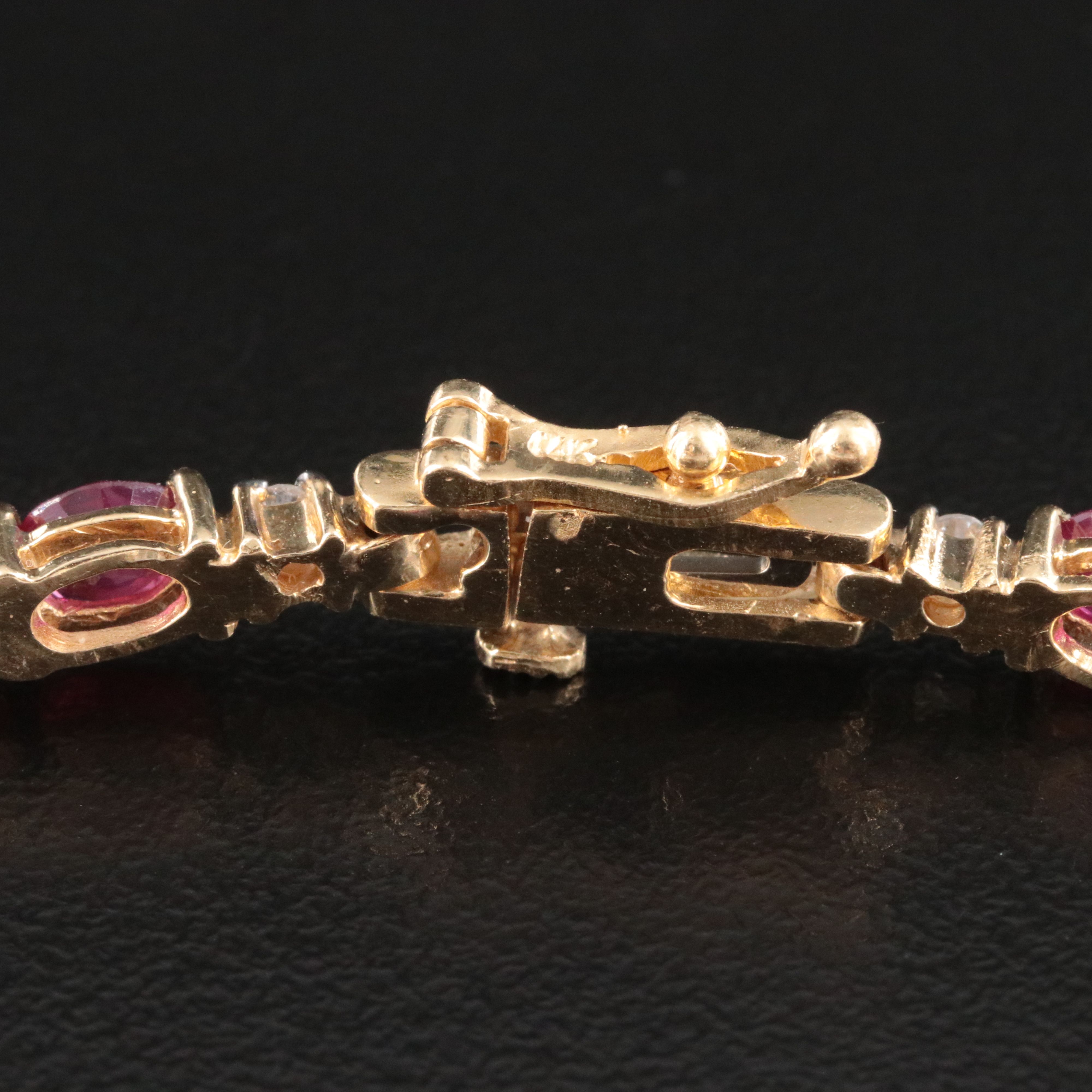 14K Ruby and 0.39 CTW Diamond  Bracelet