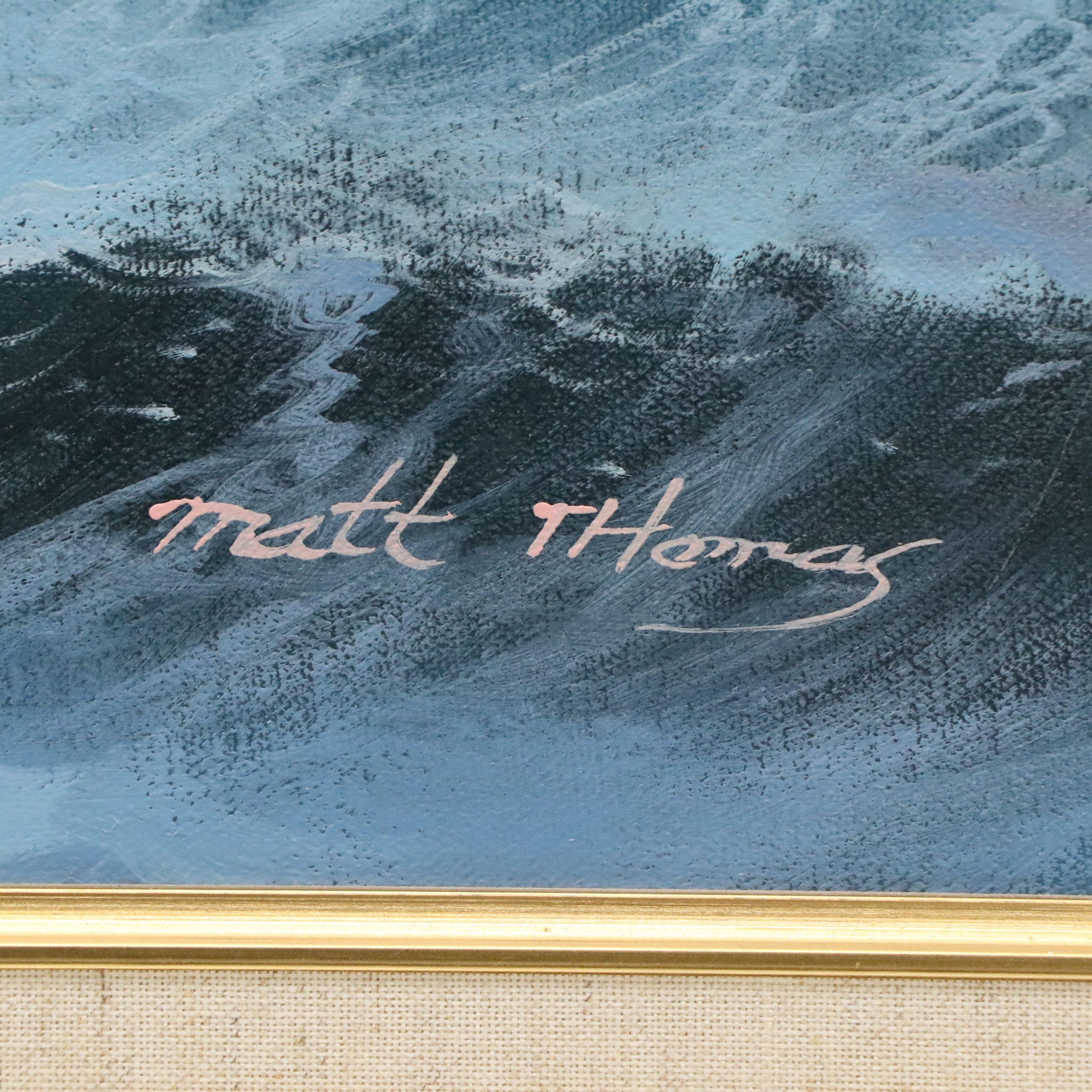 Matt Thomas Seascape Oil Painting, Late 20th Century