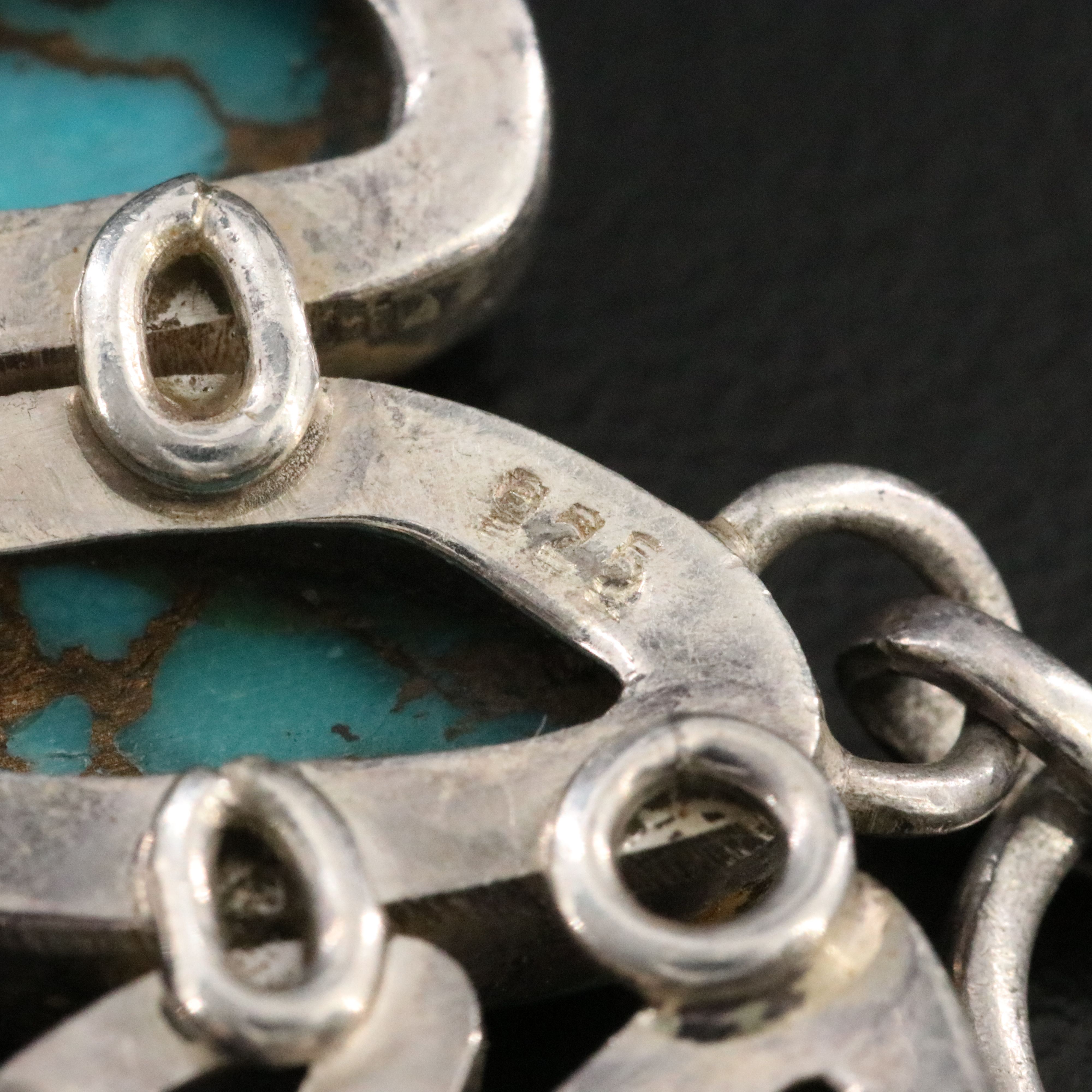 Sterling Turquoise Wide Bracelet