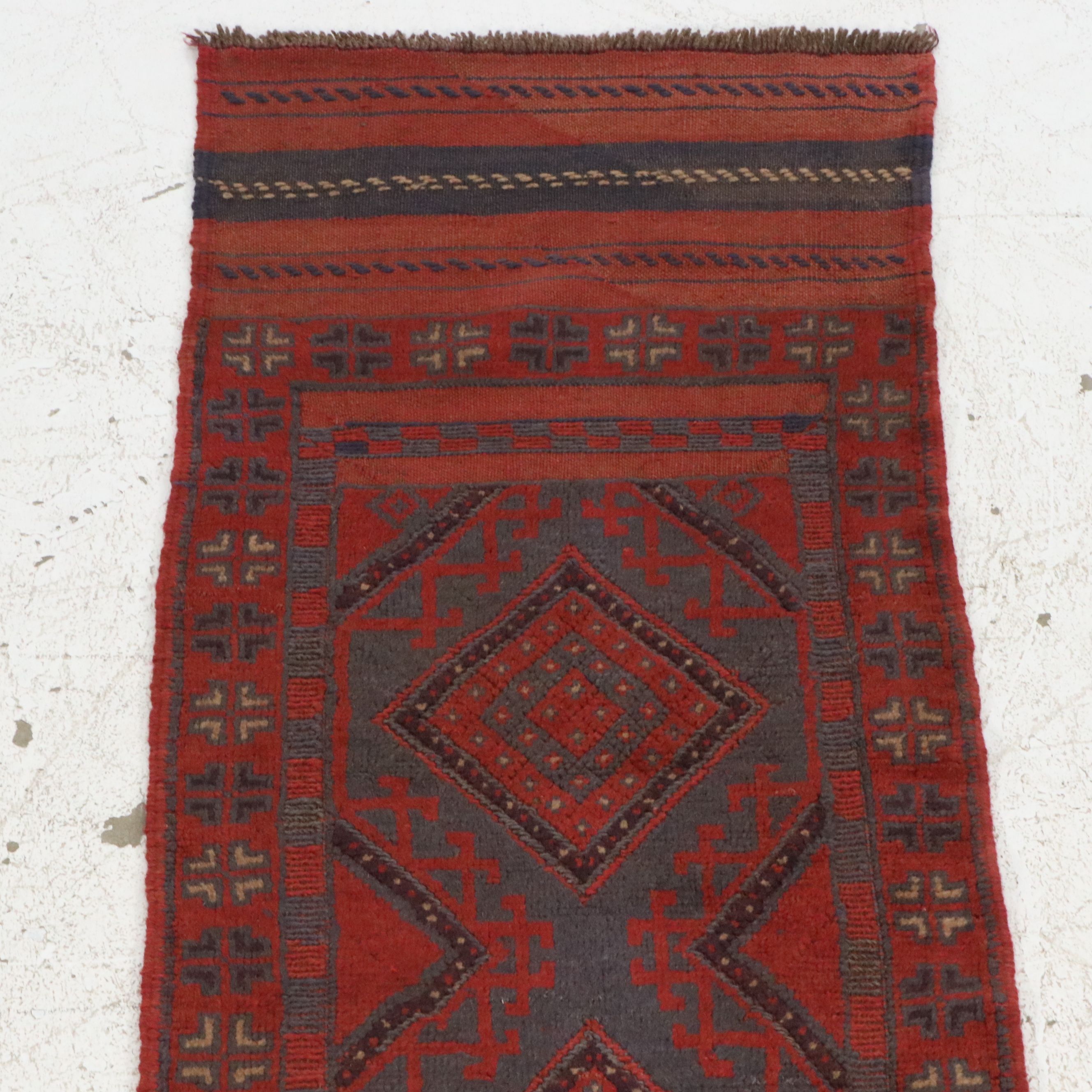 2'2 x 8'11 Handmade Afghan Mashwani Carpet Runner