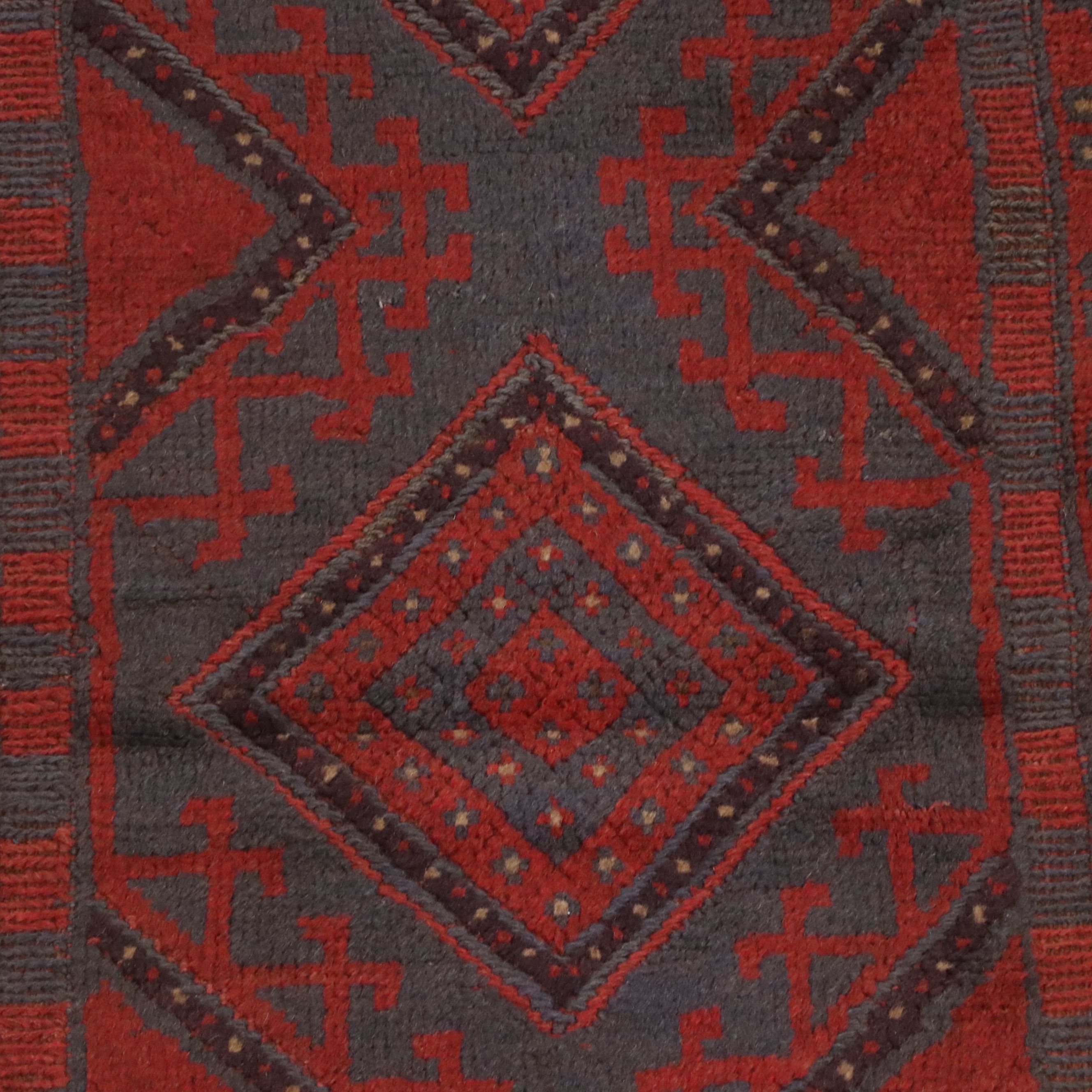 2'2 x 8'11 Handmade Afghan Mashwani Carpet Runner