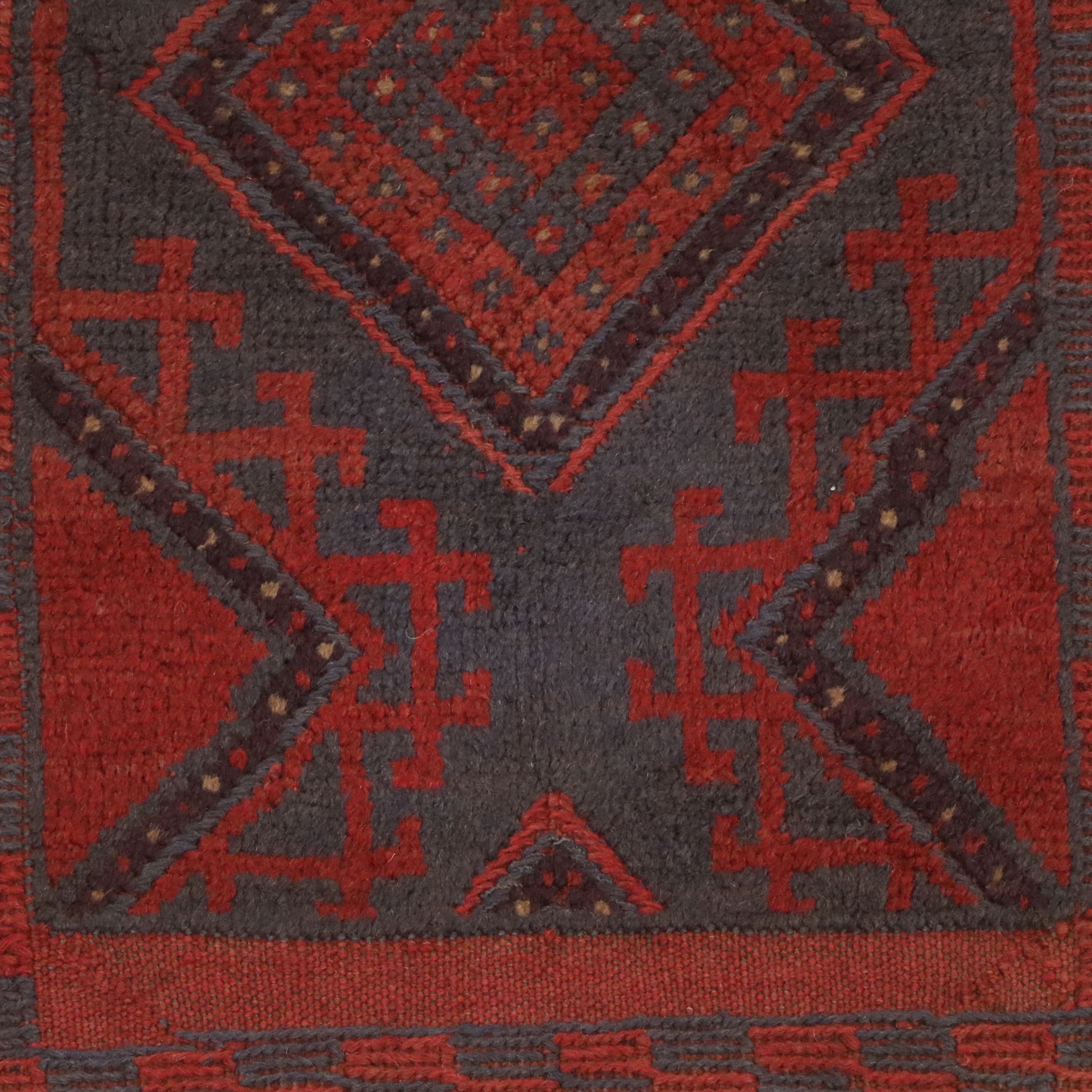 2'2 x 8'11 Handmade Afghan Mashwani Carpet Runner