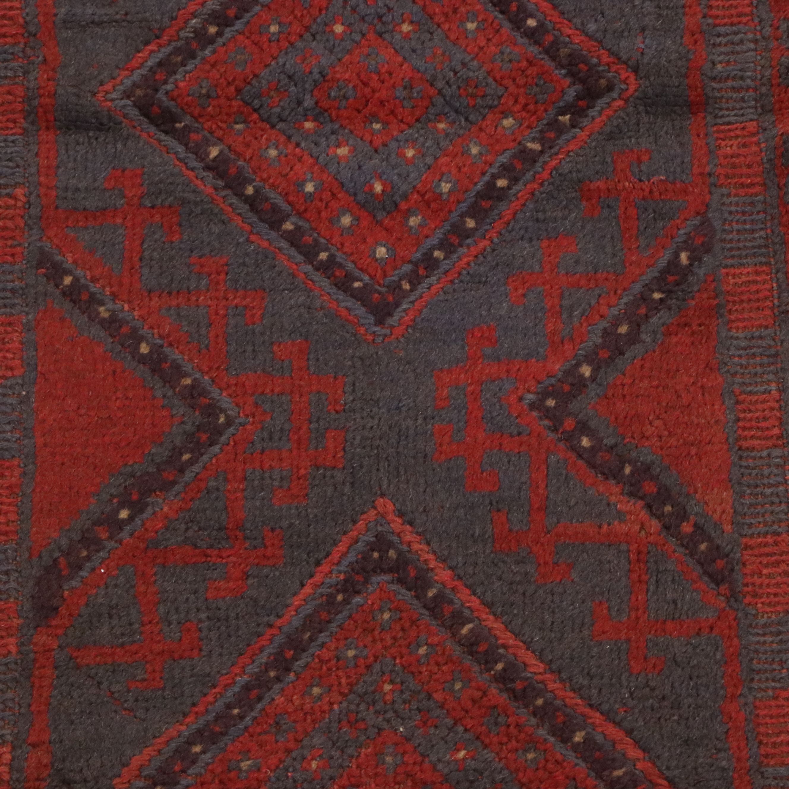 2'2 x 8'11 Handmade Afghan Mashwani Carpet Runner