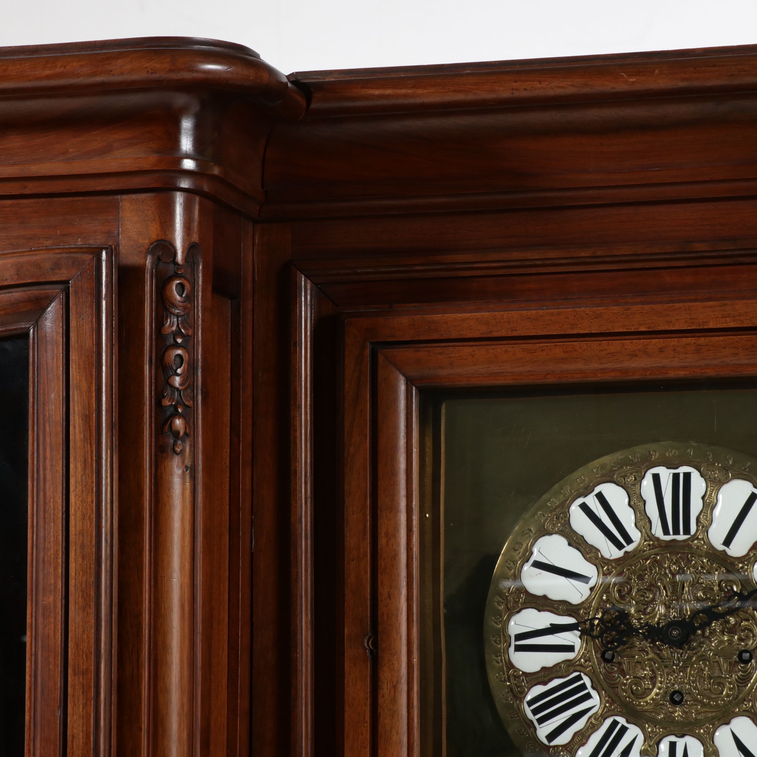 French Provincial Style Carved Walnut Buffet à Deux Corps, Mid to Late 19th C.