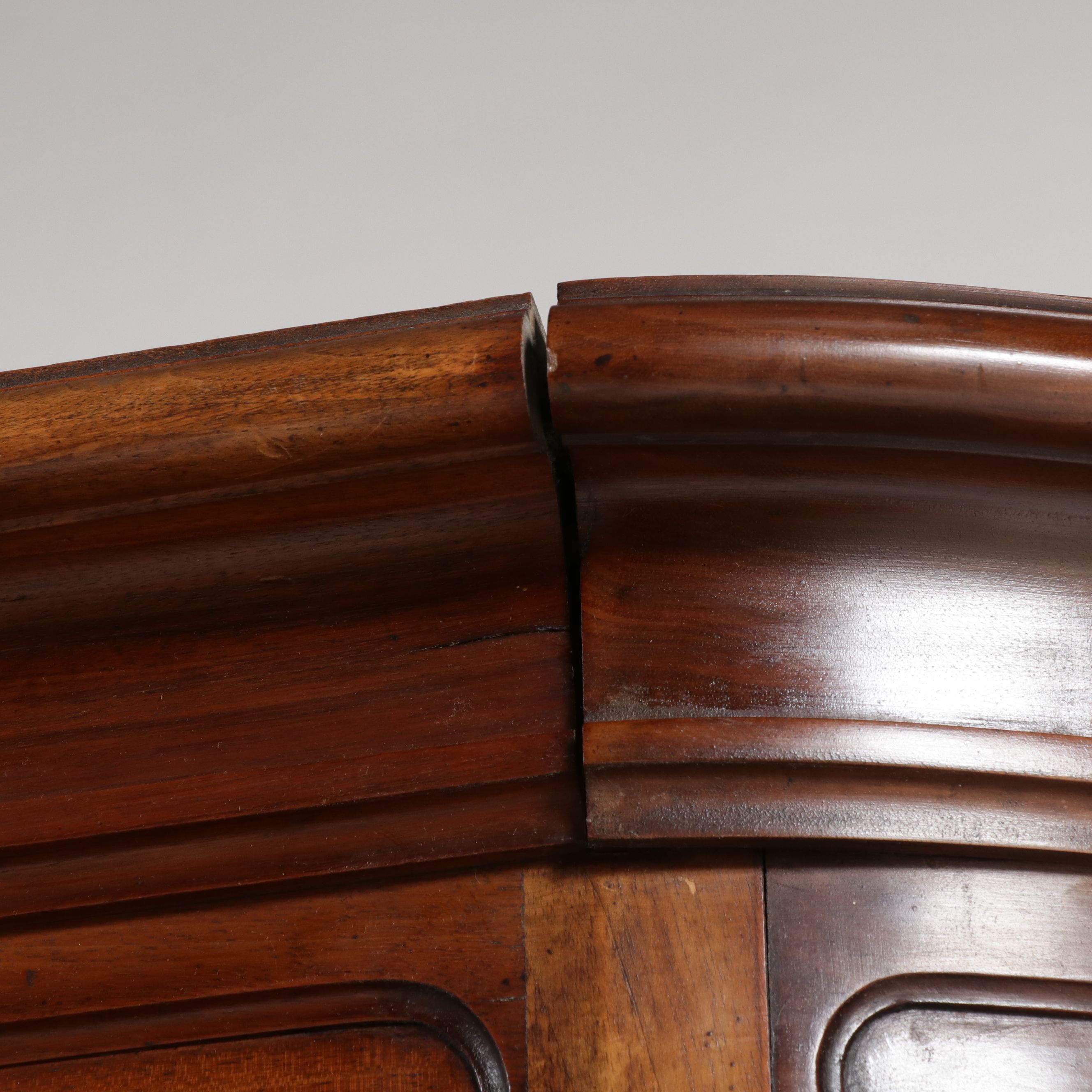 French Provincial Style Carved Walnut Buffet à Deux Corps, Mid to Late 19th C.