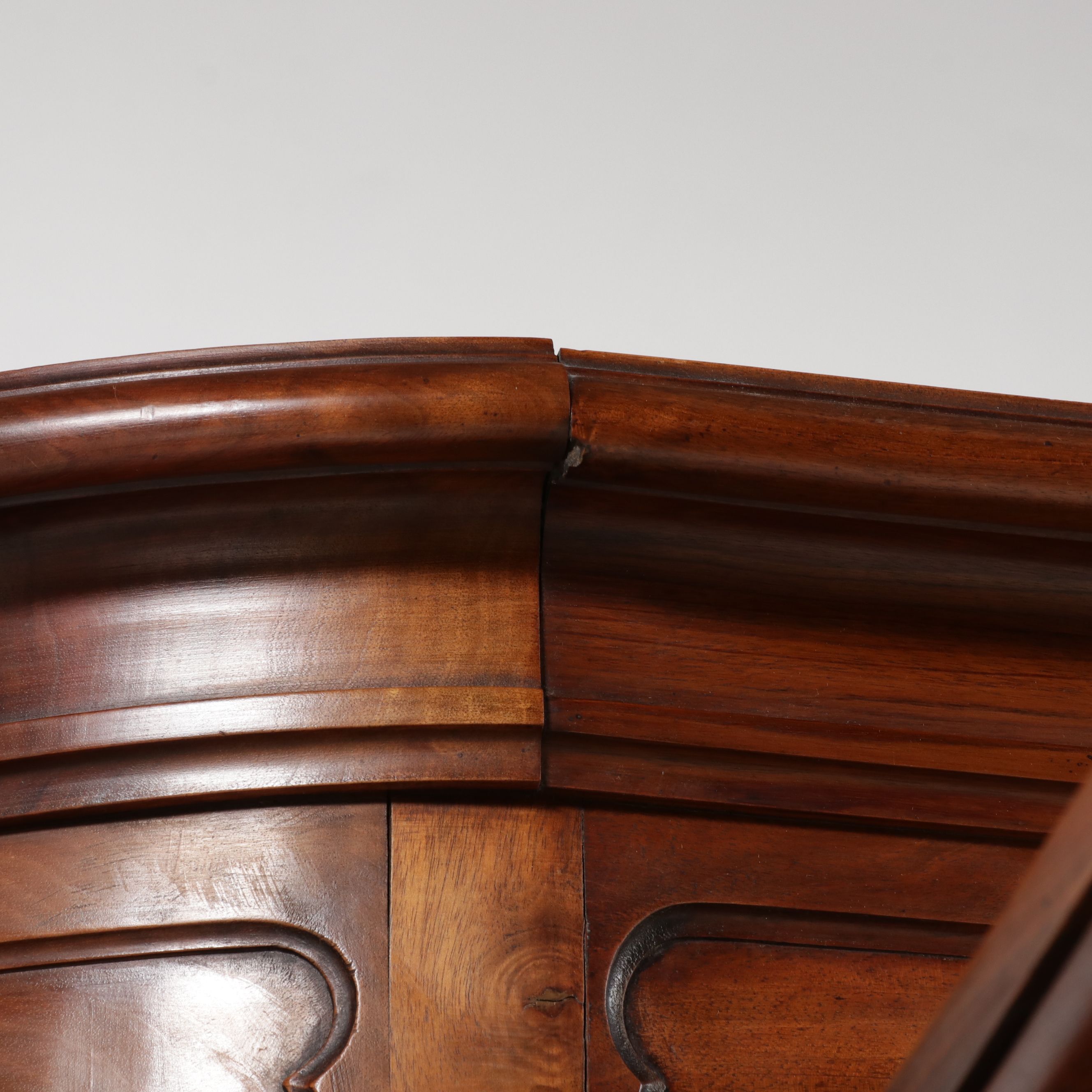 French Provincial Style Carved Walnut Buffet à Deux Corps, Mid to Late 19th C.