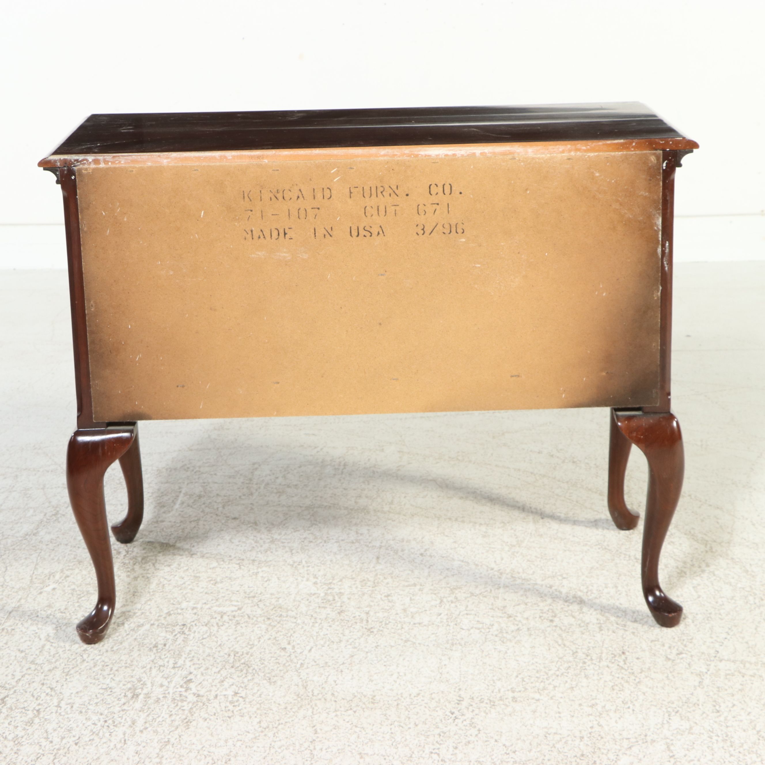 Kincaid Furniture Queen Anne Style Mahogany Highboy