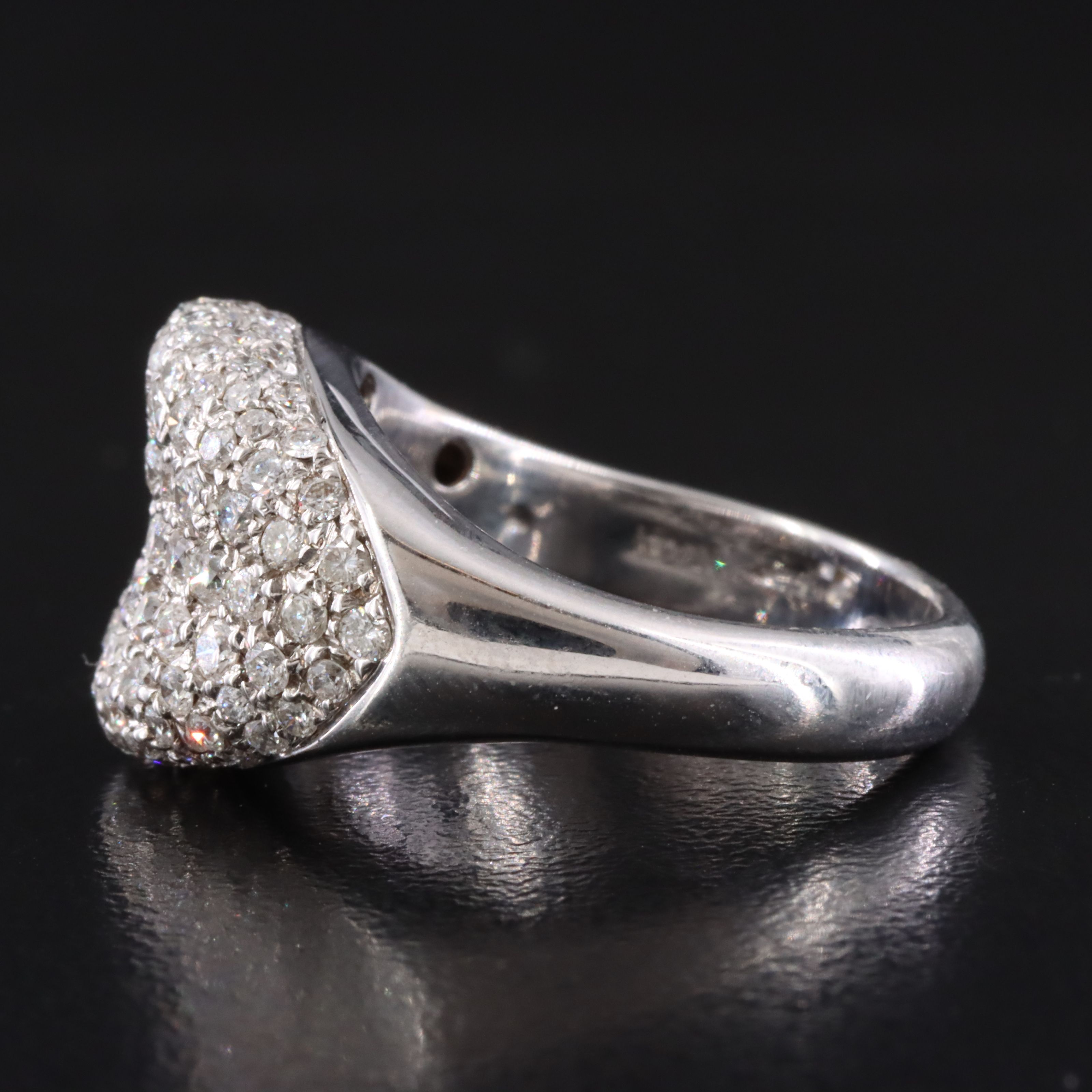 18K 1.60 CTW Pavé Diamond Saddle Ring