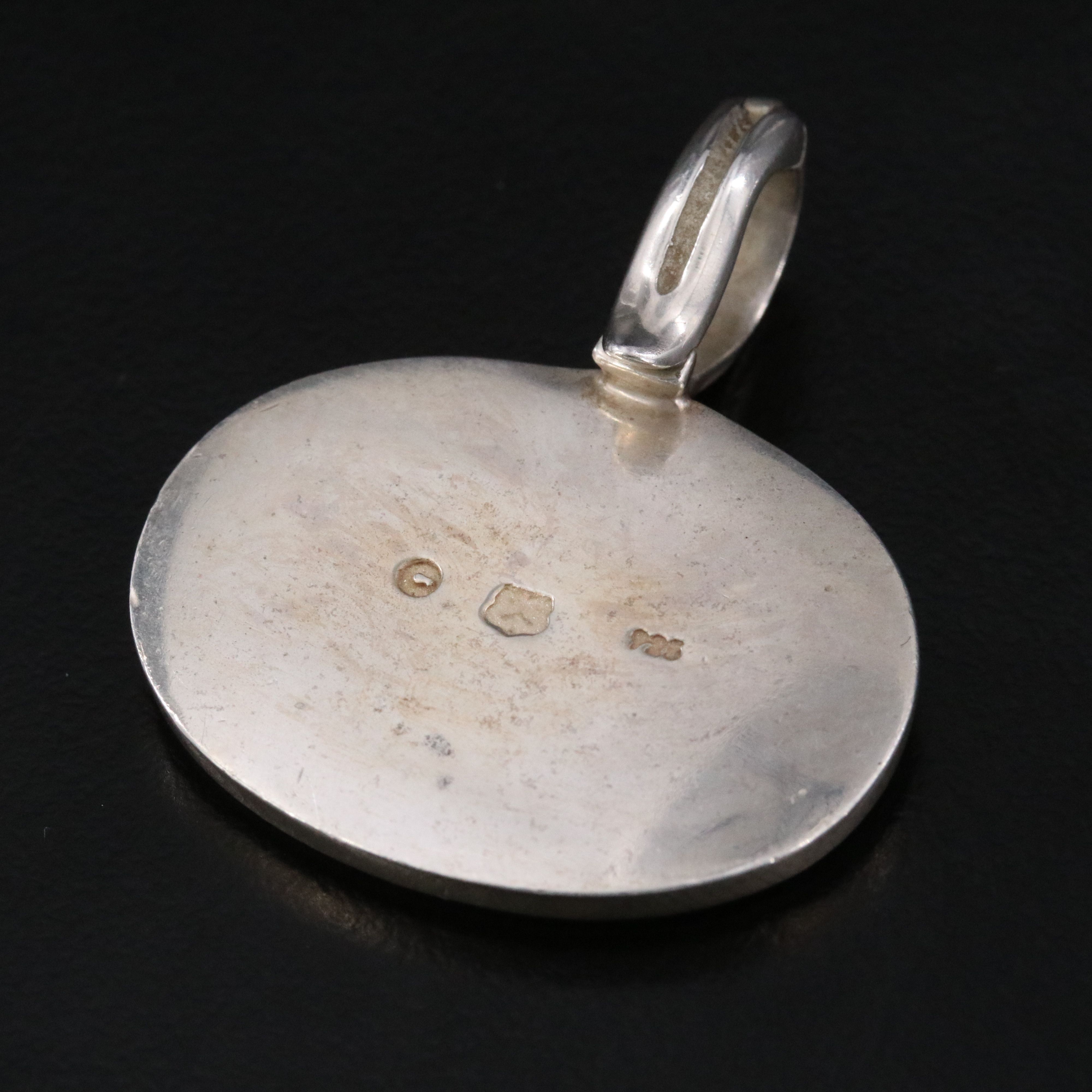 Sterling Figural Lion Enhancer Pendant