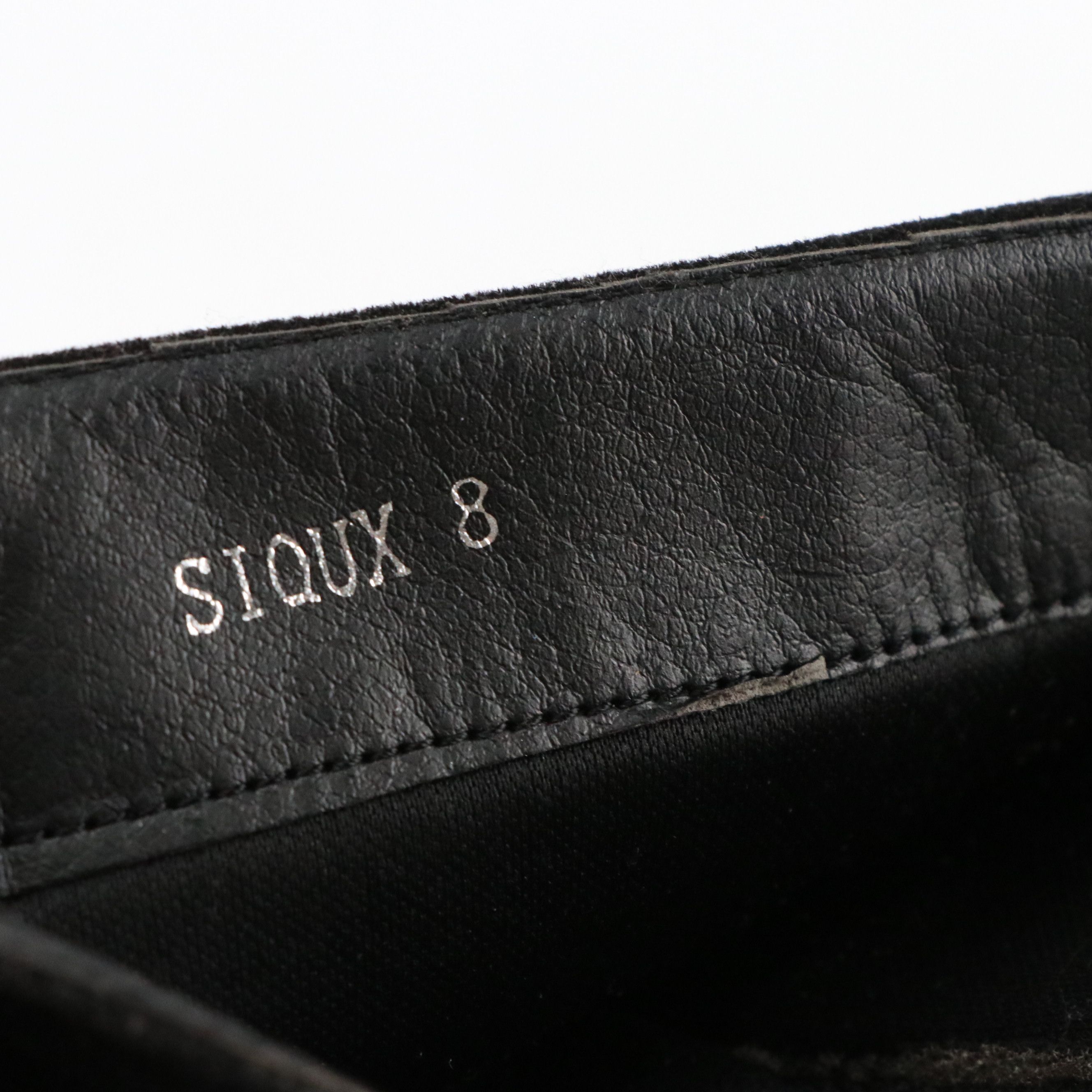 Corkys Siqux Heeled Fringe Boots in Black Faux Suede with Braided Trimming