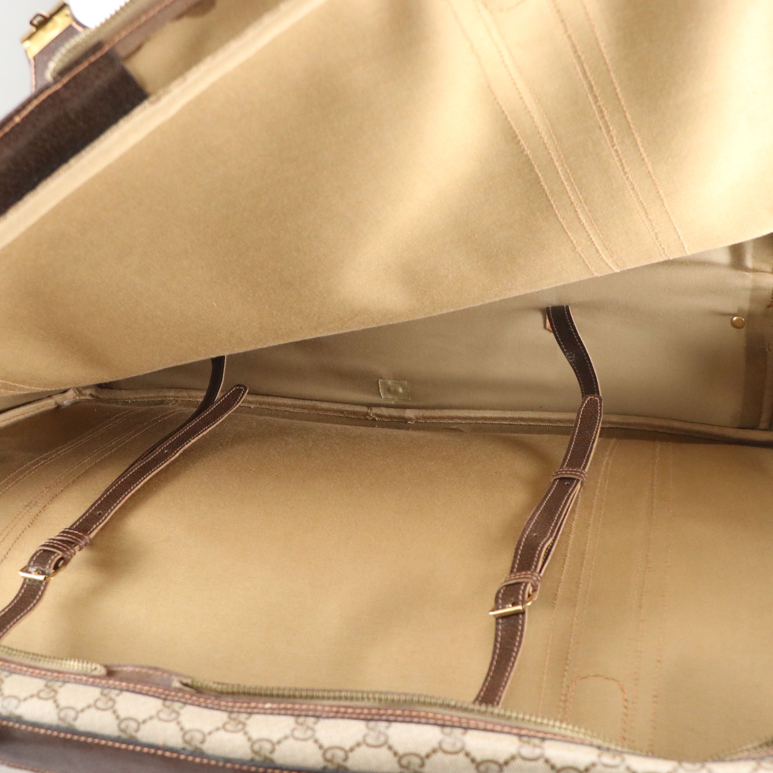 Gucci Web Stripe 29" Softside Suitcase in GG Supreme Canvas, 1960s