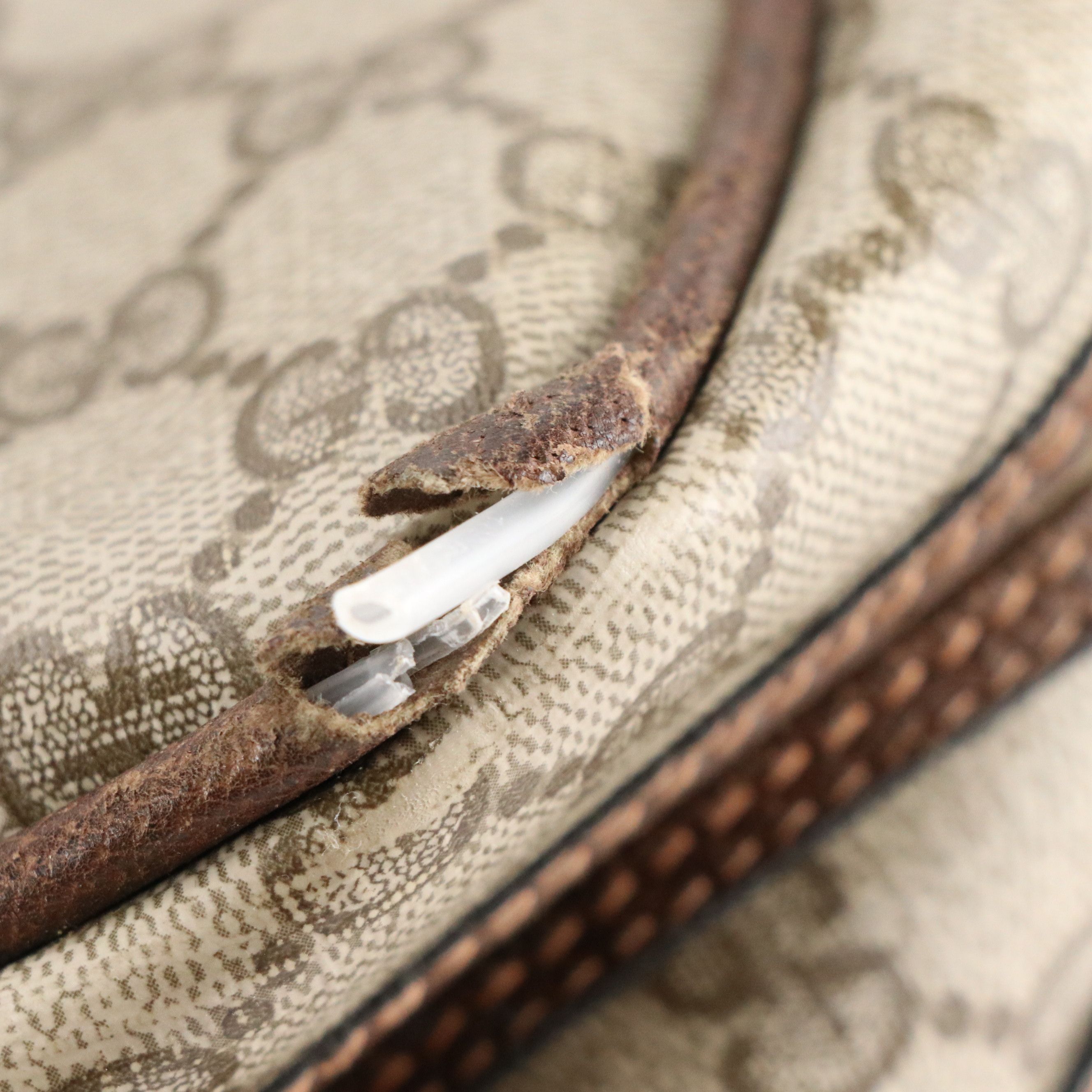 Gucci Web Stripe 29" Softside Suitcase in GG Supreme Canvas, 1960s