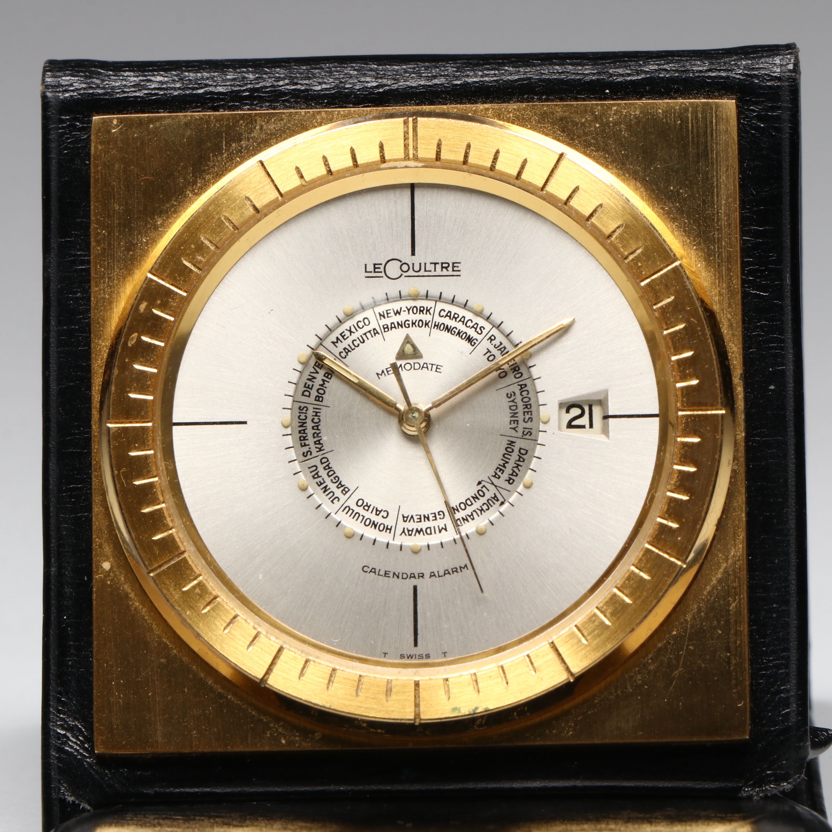 Jaeger-LeCoultre Gold Plate Travel Alarm Clock
