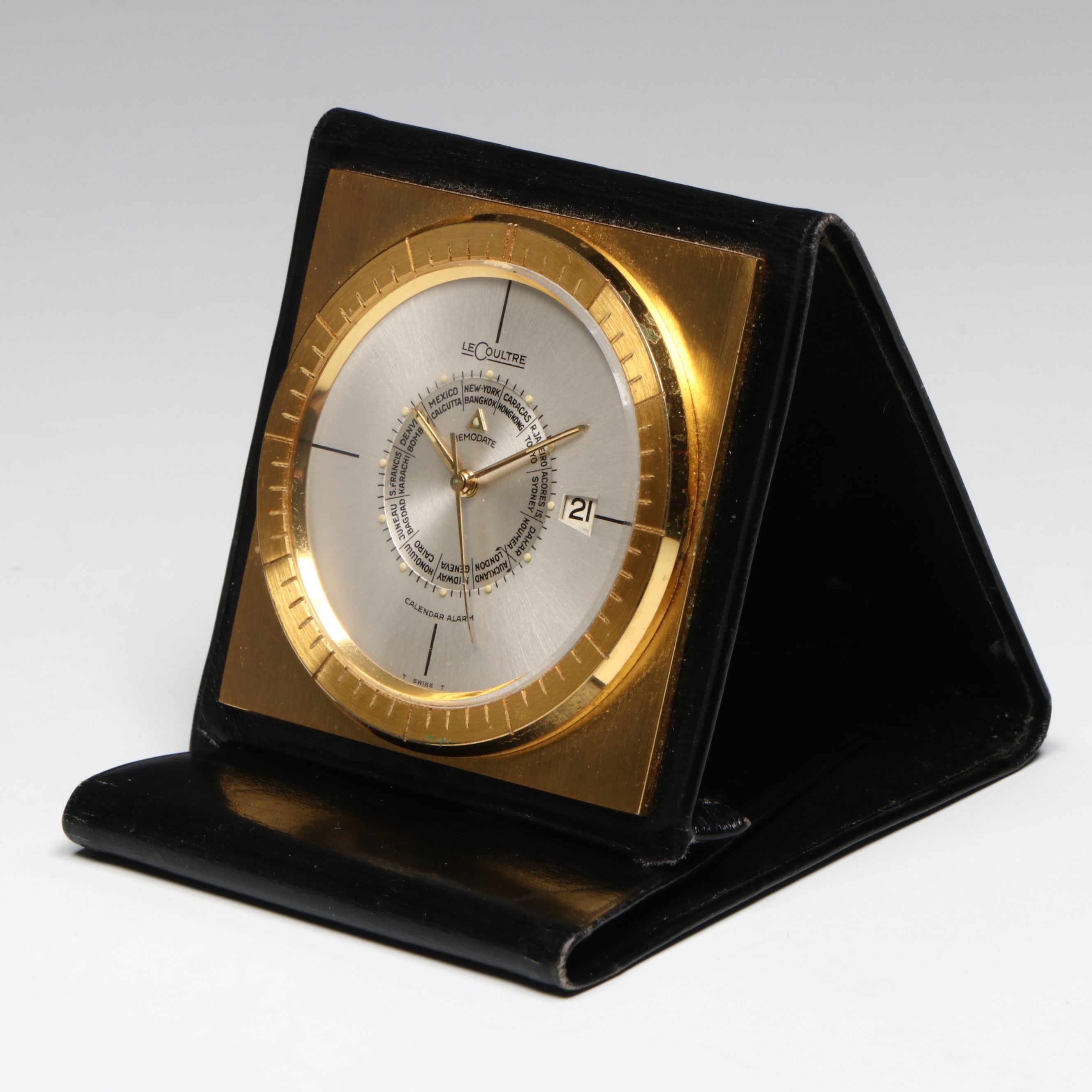 Jaeger-LeCoultre Gold Plate Travel Alarm Clock