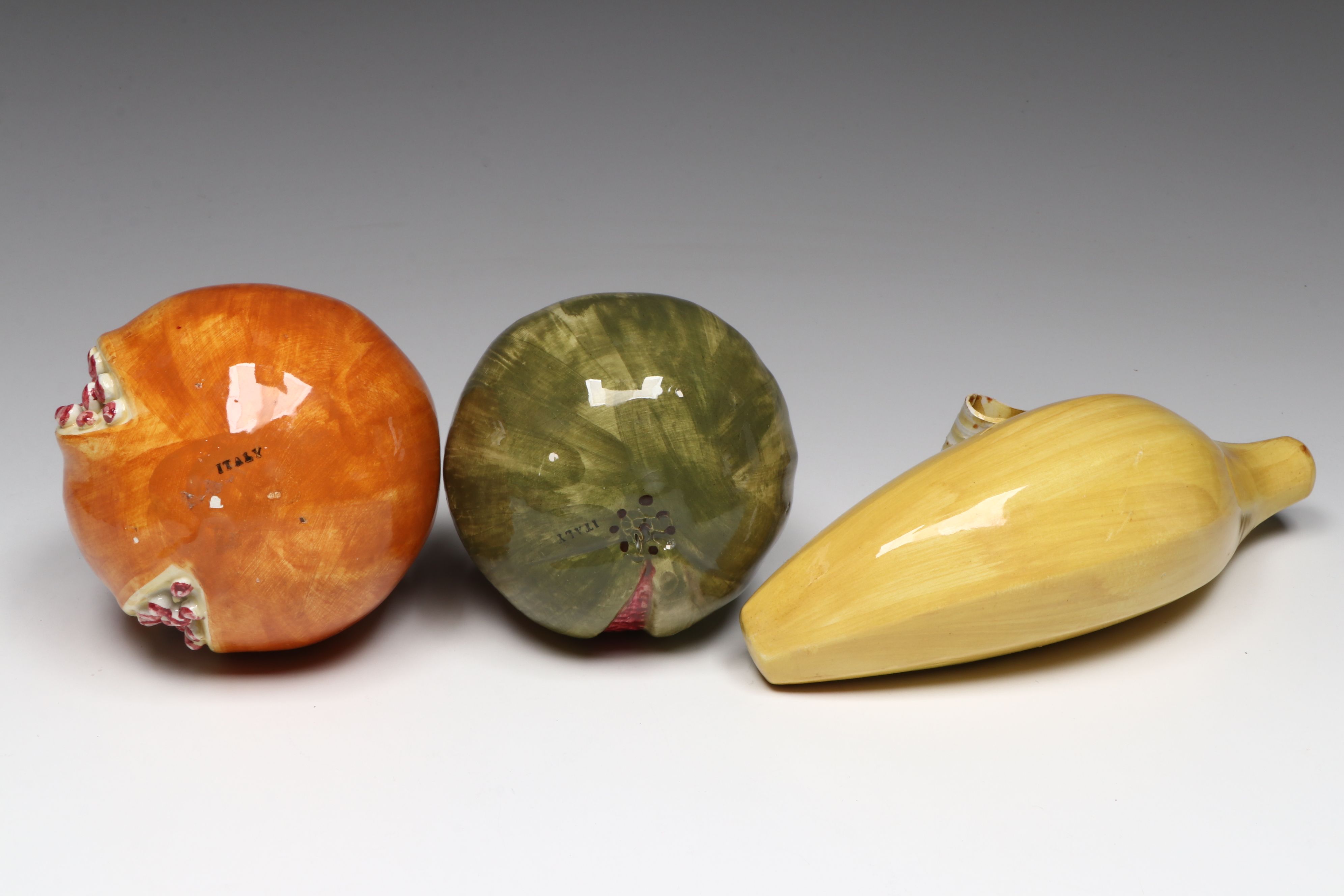 Handmade Italian Ceramic Fruit Sculptures