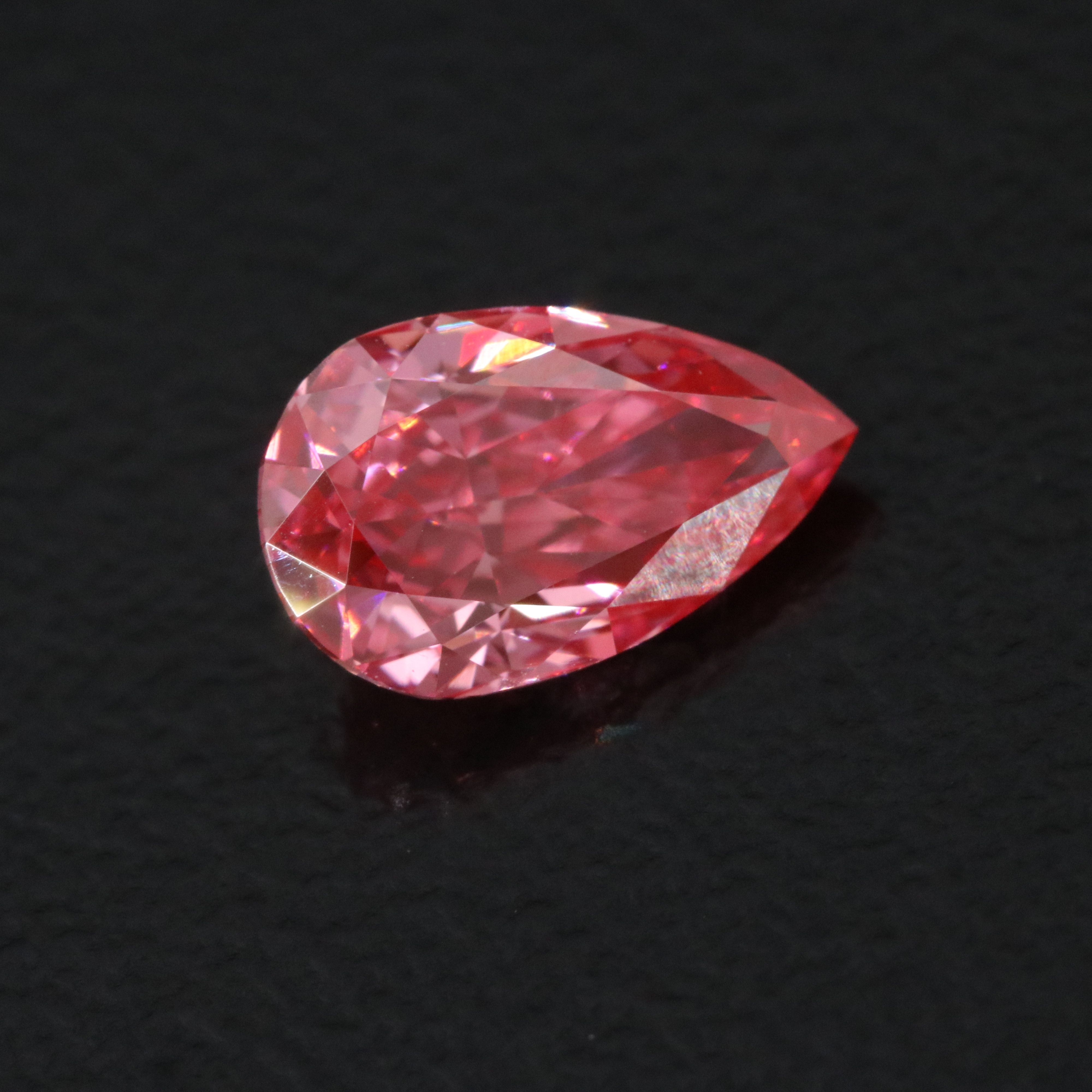 Loose 1.04 CT Fancy Vivid Pink Lab Grown Diamond with IGI Report
