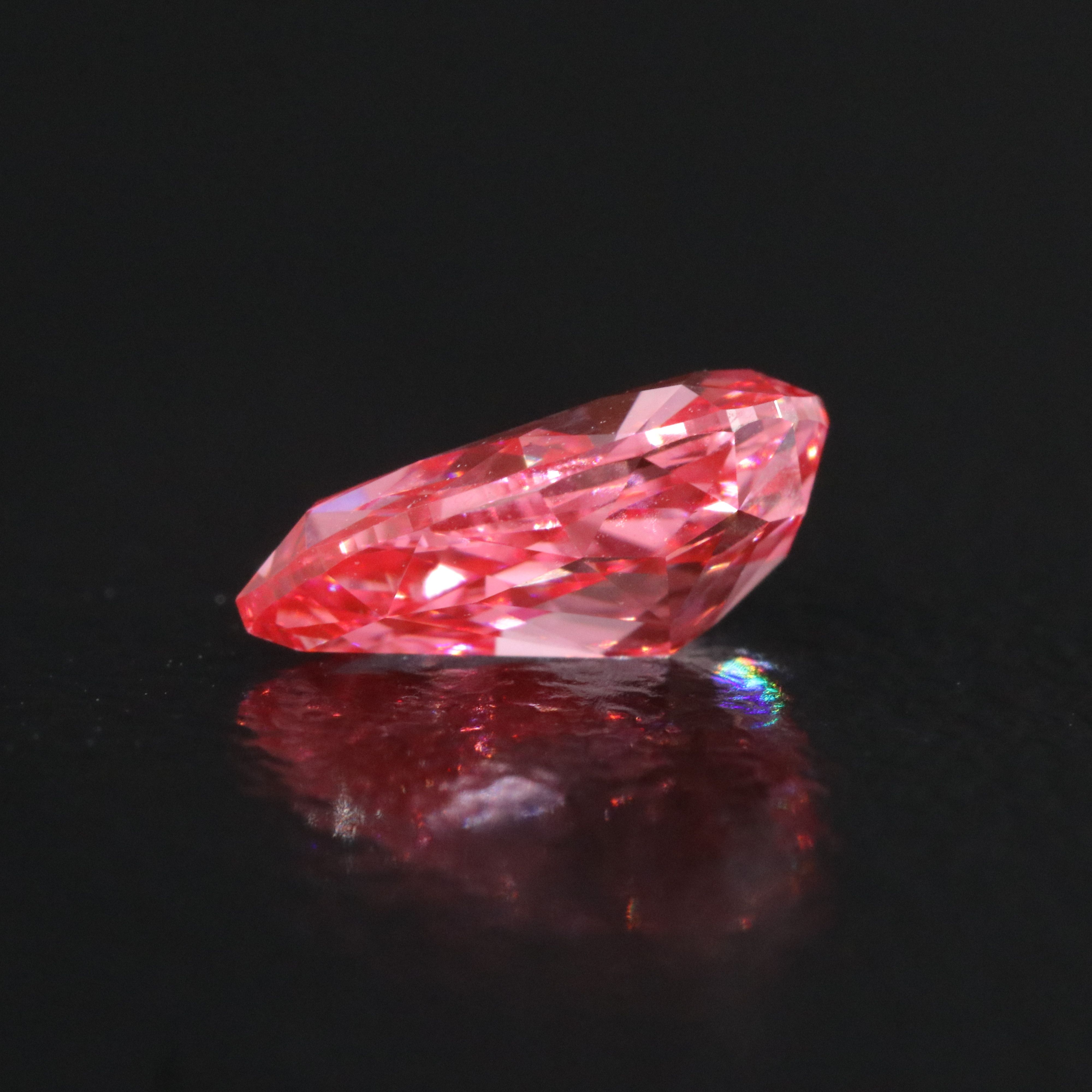 Loose 1.04 CT Fancy Vivid Pink Lab Grown Diamond with IGI Report
