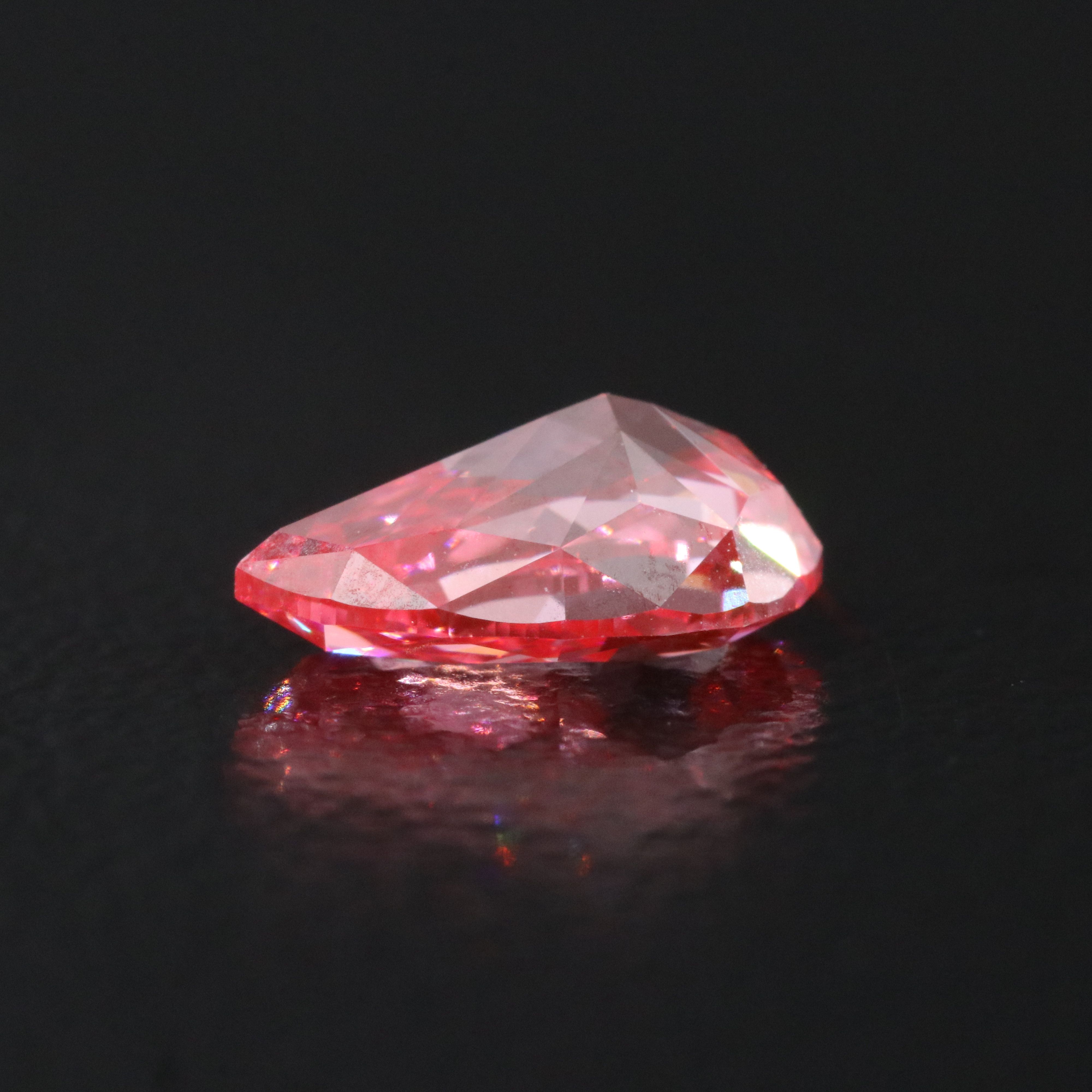 Loose 1.04 CT Fancy Vivid Pink Lab Grown Diamond with IGI Report