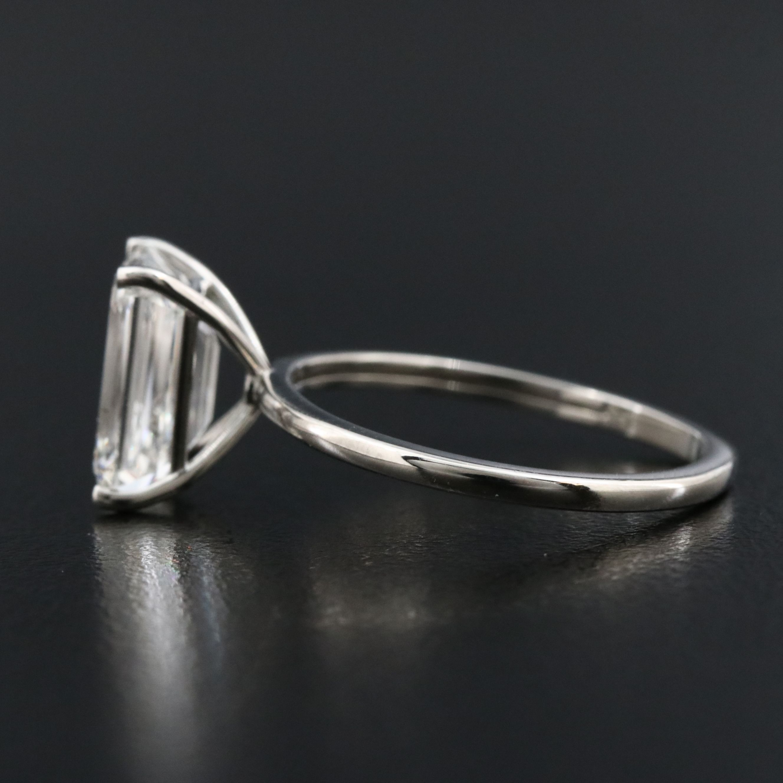 Platinum 2.88 CT Lab Grown Diamond Solitaire Ring