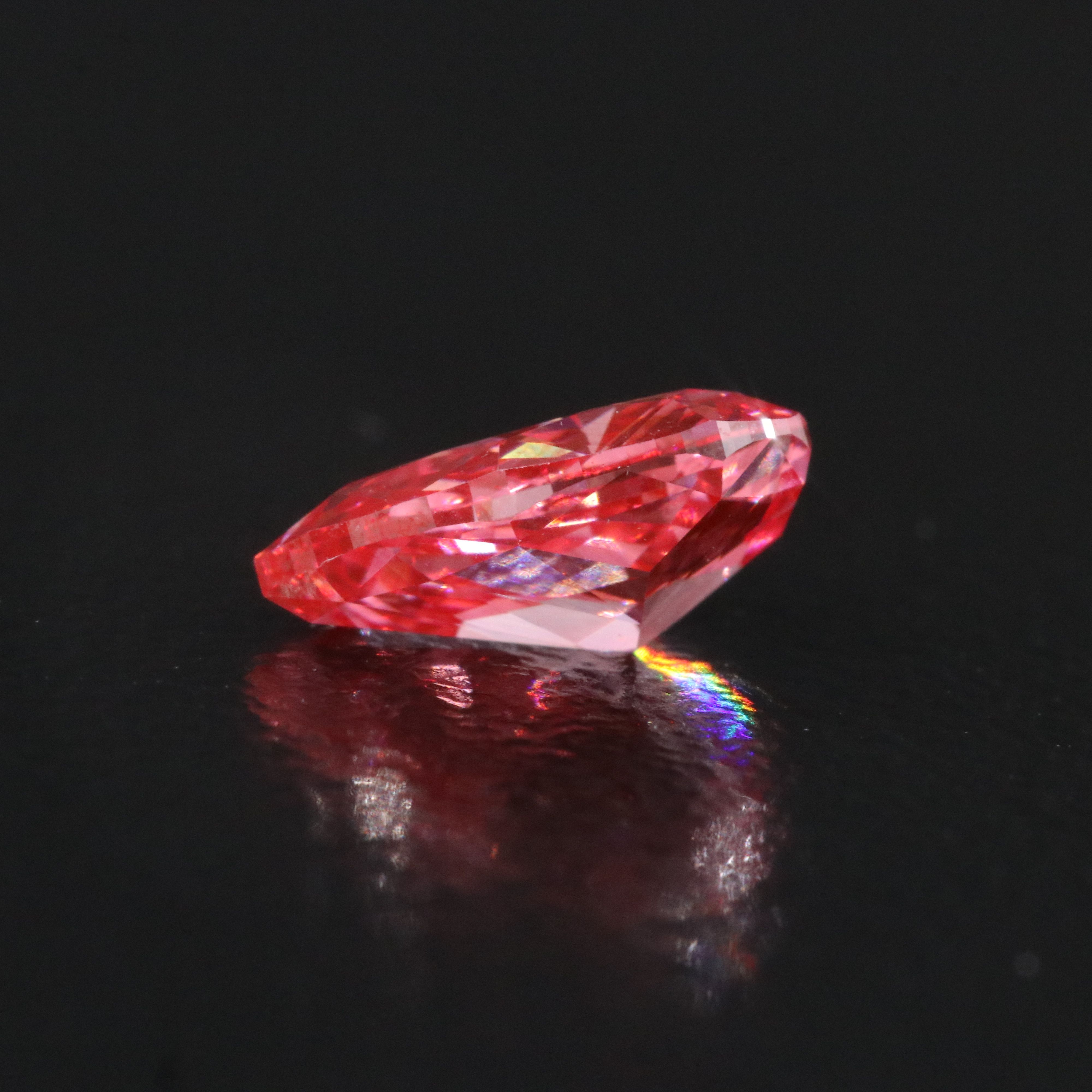 Loose 1.03 CT Fancy Vivid Pink Lab Grown Diamond with IGI Report