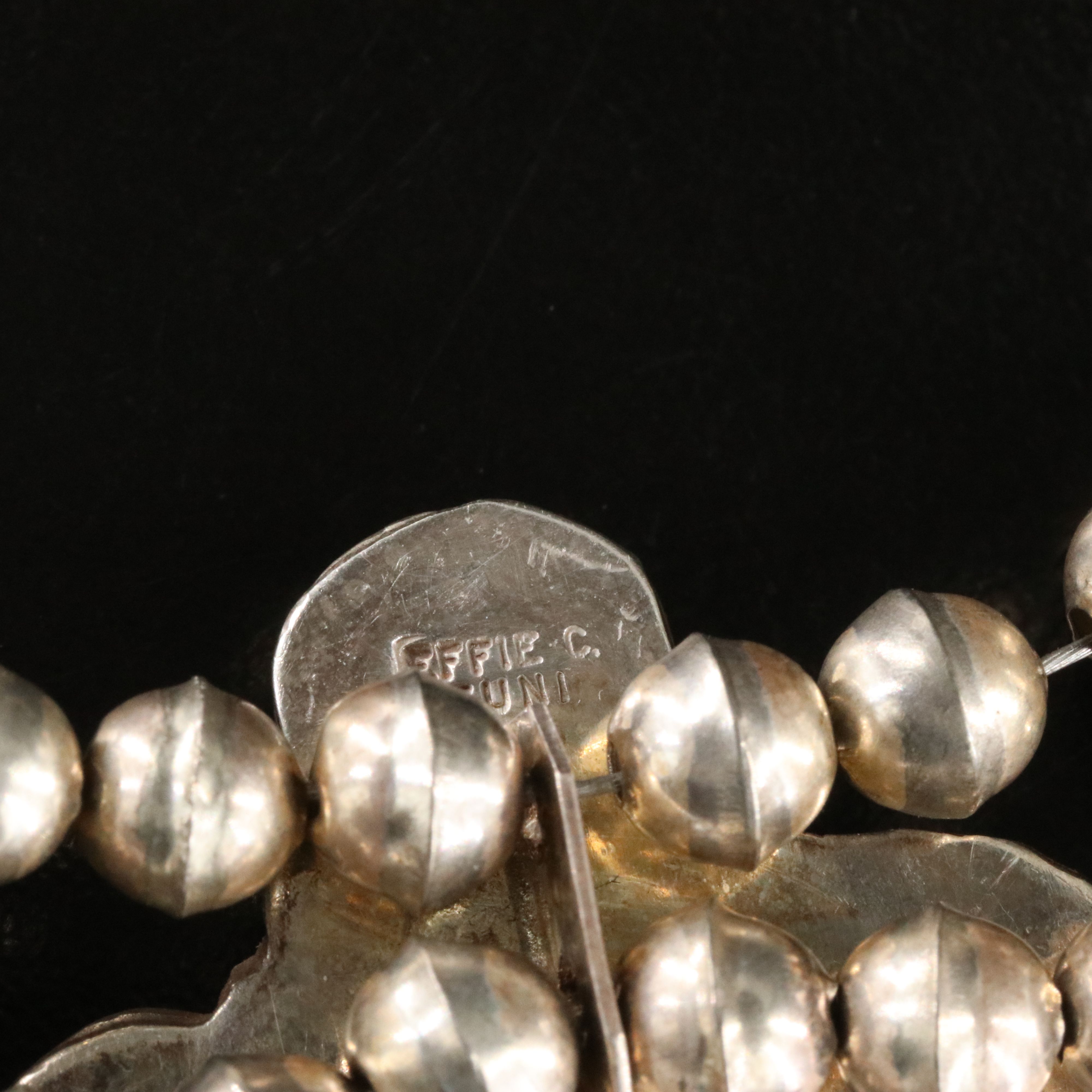 Effie Calavaza Zuni Sterling Turquoise and Coral Squash Blossom & Snake Necklace