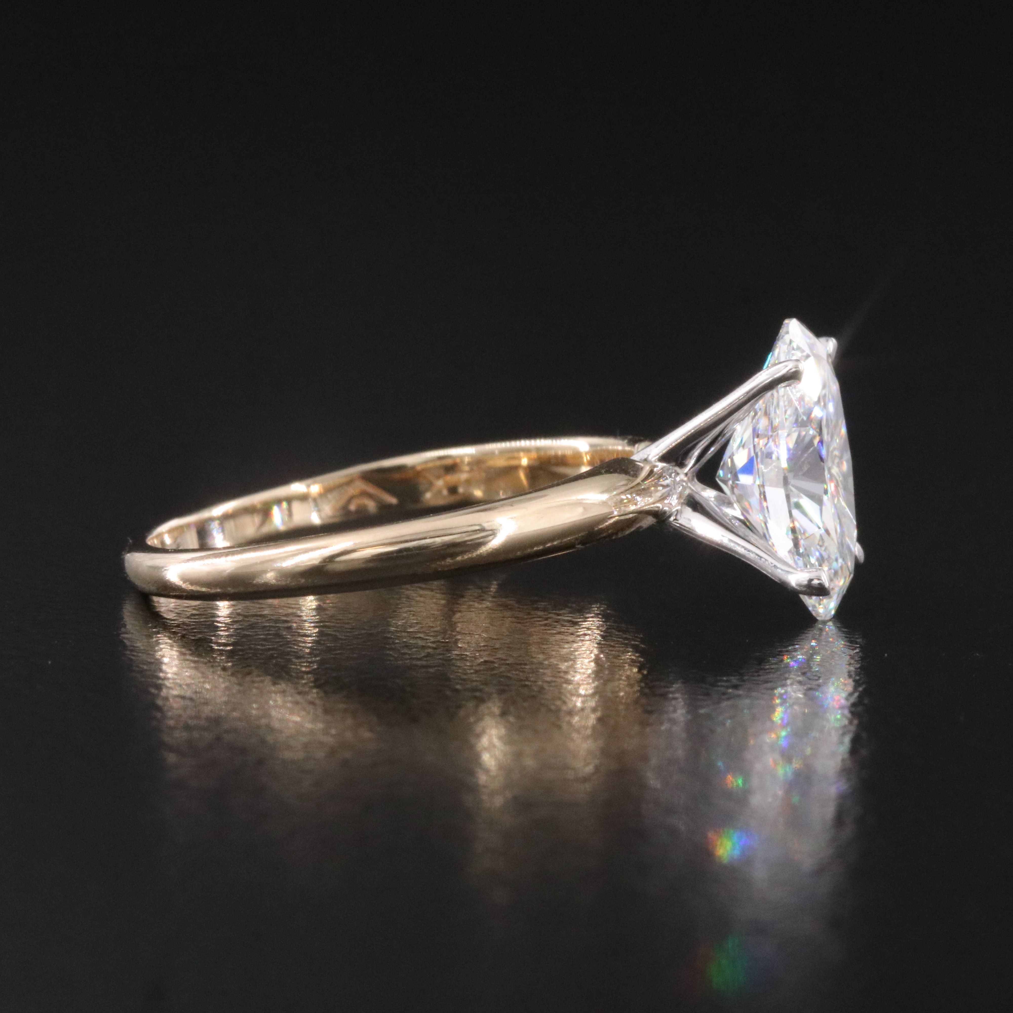 14K 2.01 CT Lab Grown Diamond Solitaire Ring with IGI Report