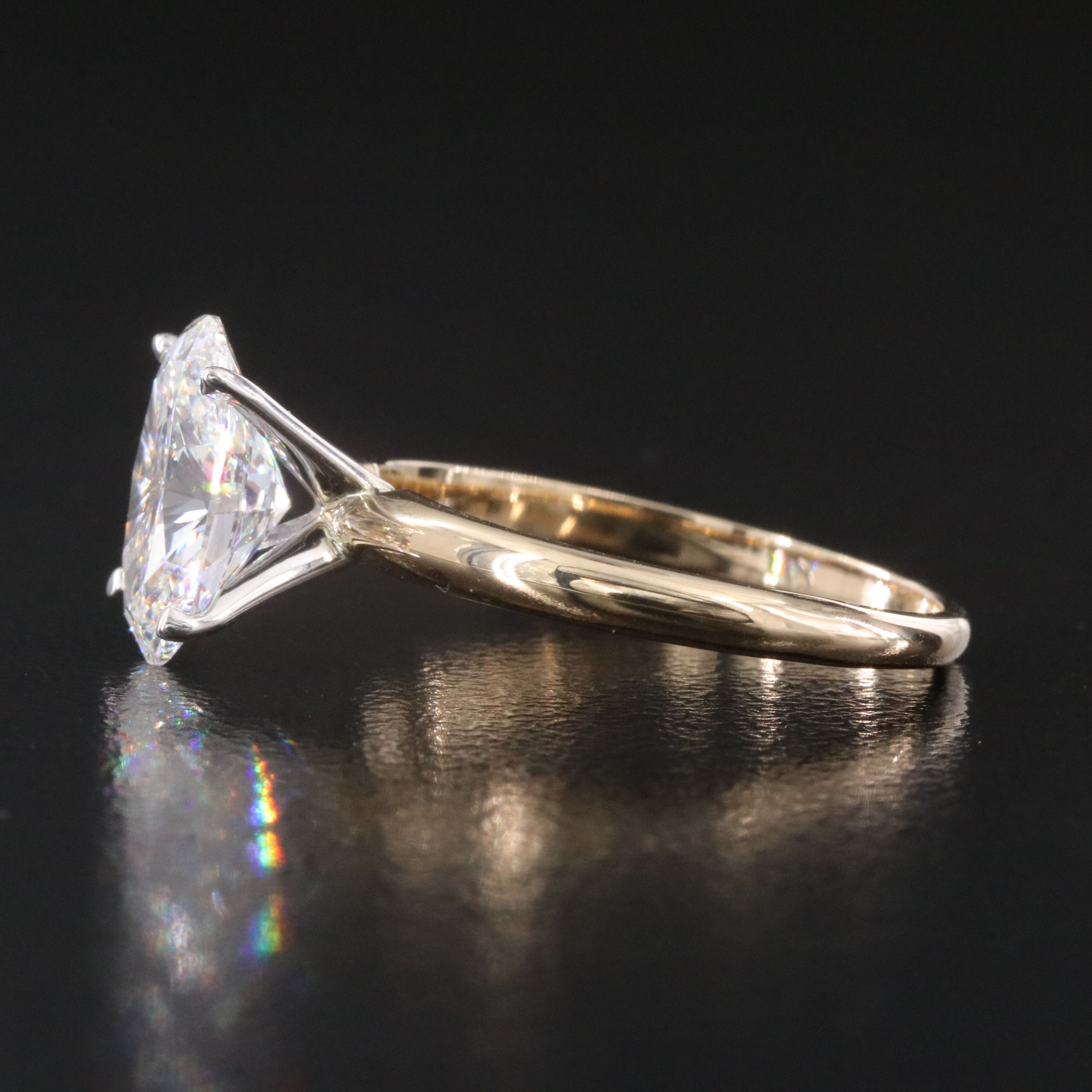 14K 2.01 CT Lab Grown Diamond Solitaire Ring with IGI Report