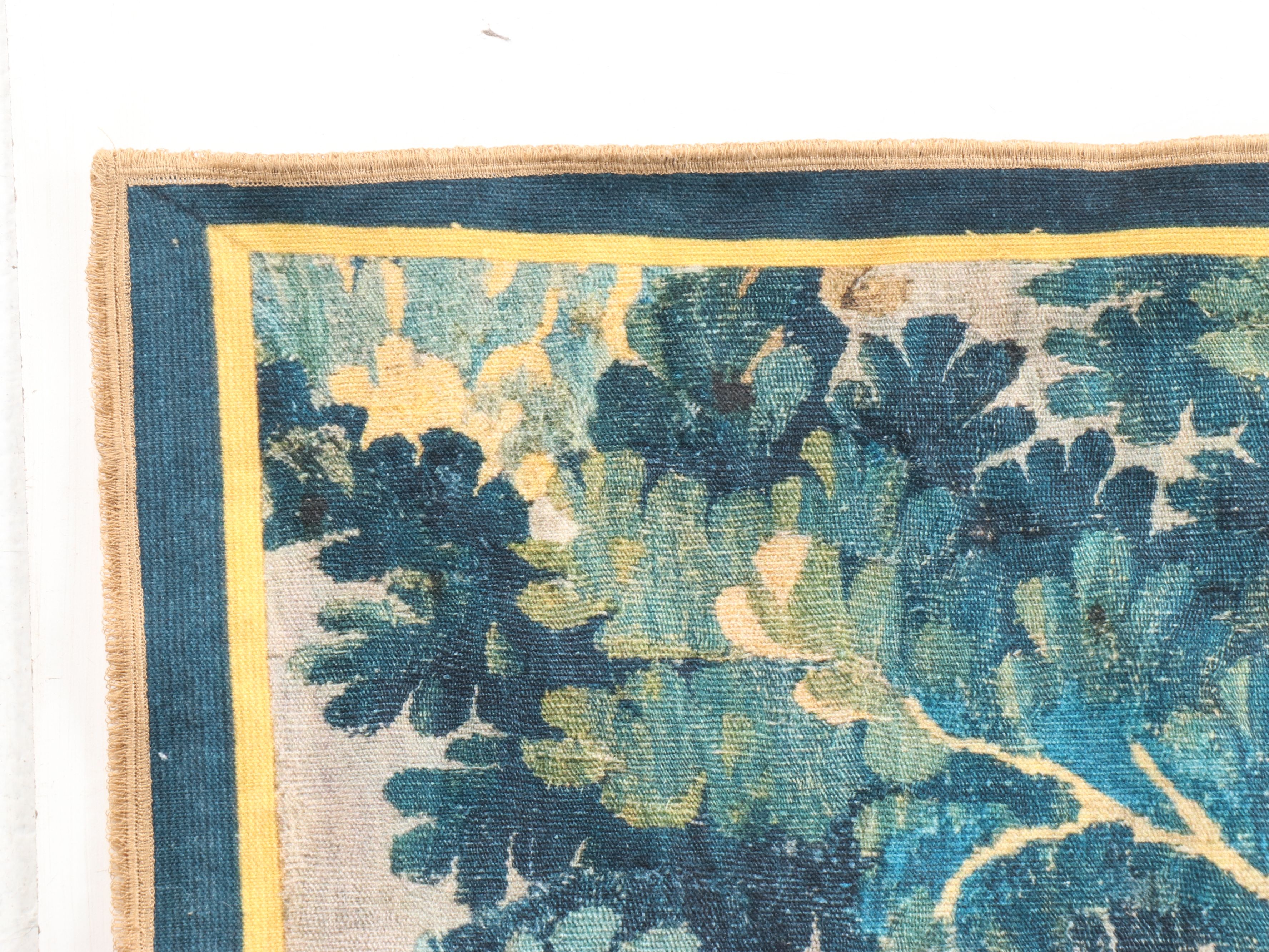 Contemporary French Verdure Aubusson Genre Scene Tapestry