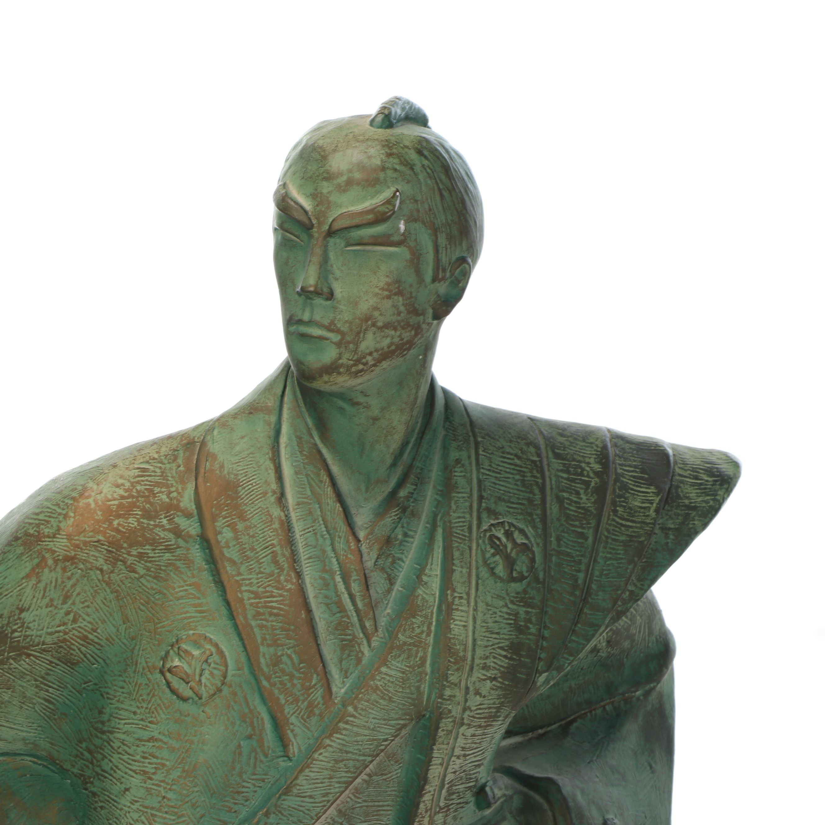 After Yashima Gakutei Austin Productions Plaster Statue of Samurai, 1989