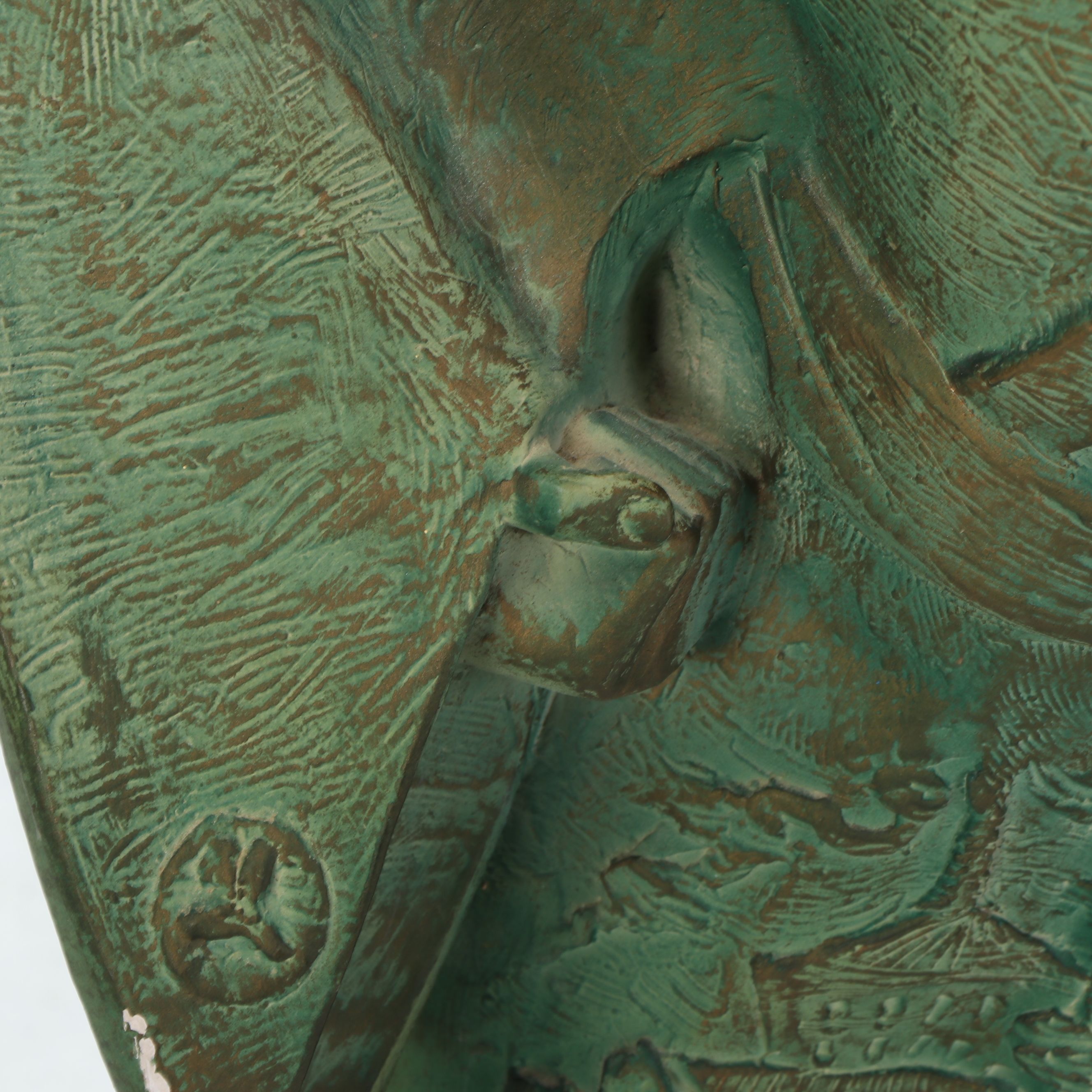 After Yashima Gakutei Austin Productions Plaster Statue of Samurai, 1989