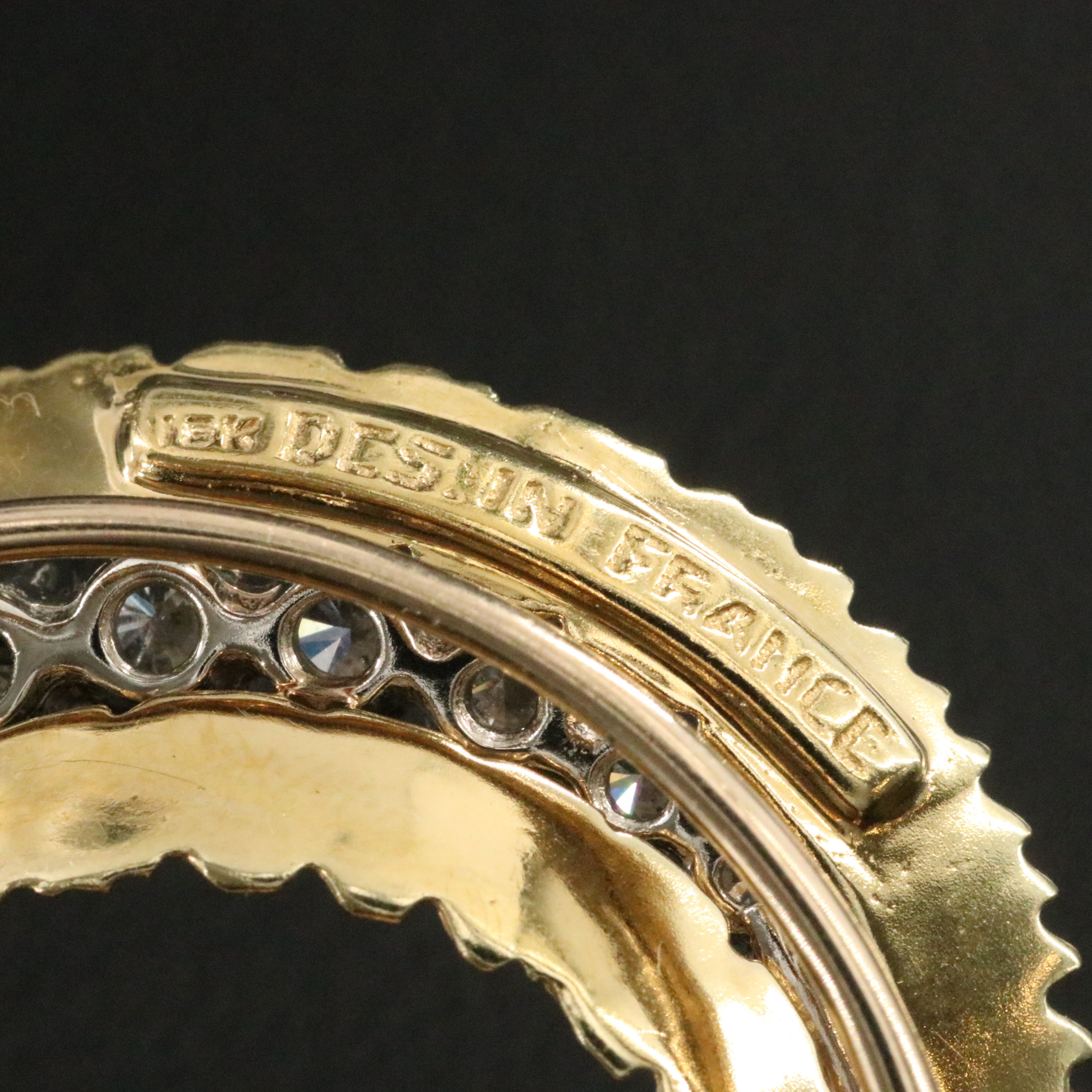 18K 2.50 CTW Diamond Ribbon Brooch