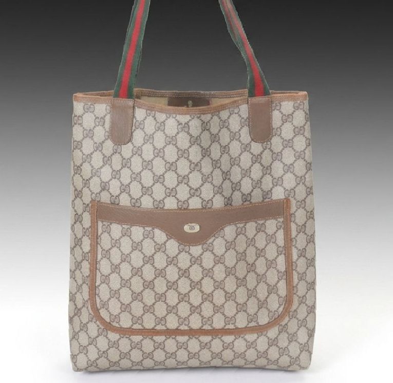 Gucci Accessory Collection Sherry Line Tote in GG Supreme Coated Canvas