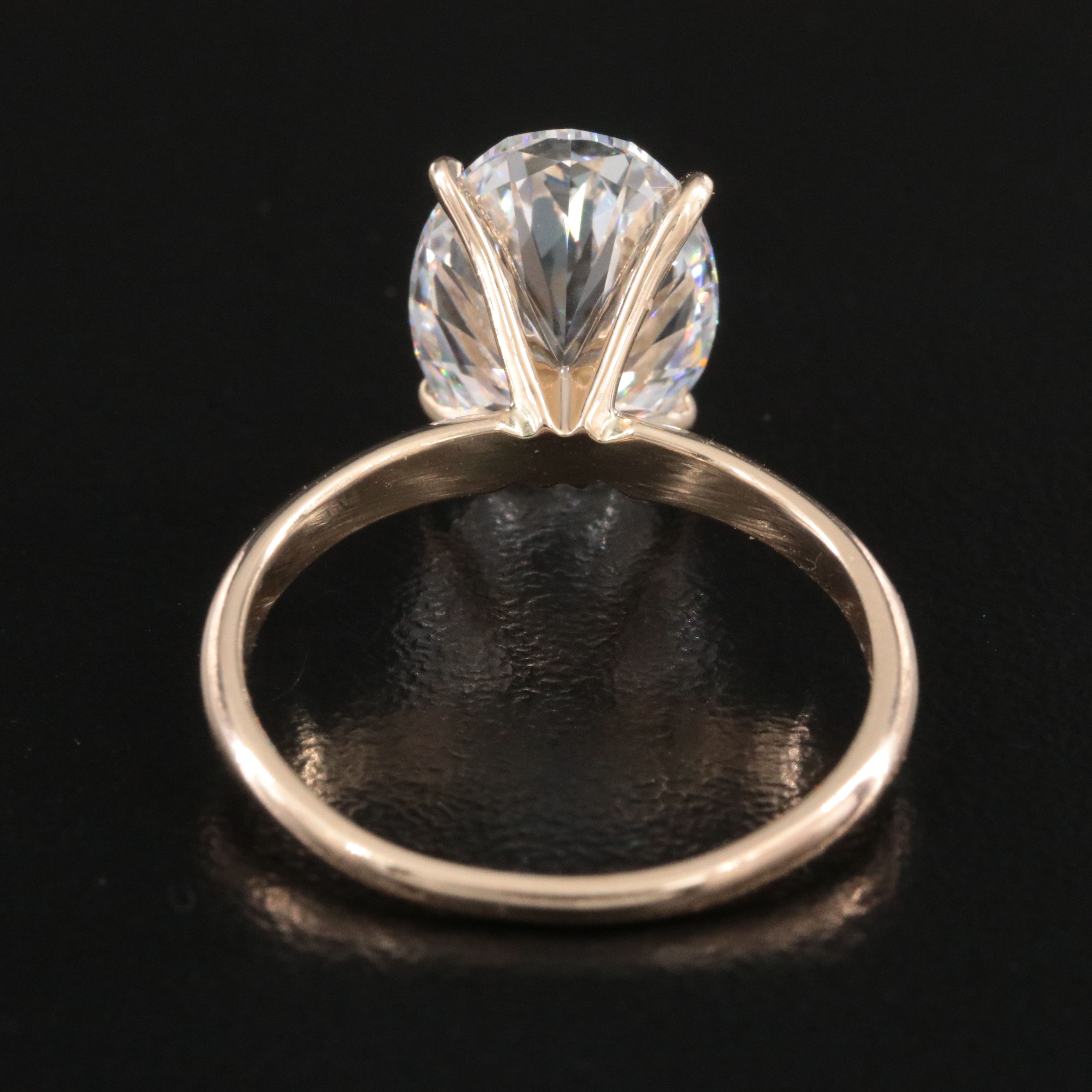 14K 4.05 CT Lab Grown Diamond Solitaire Ring with IGI Report