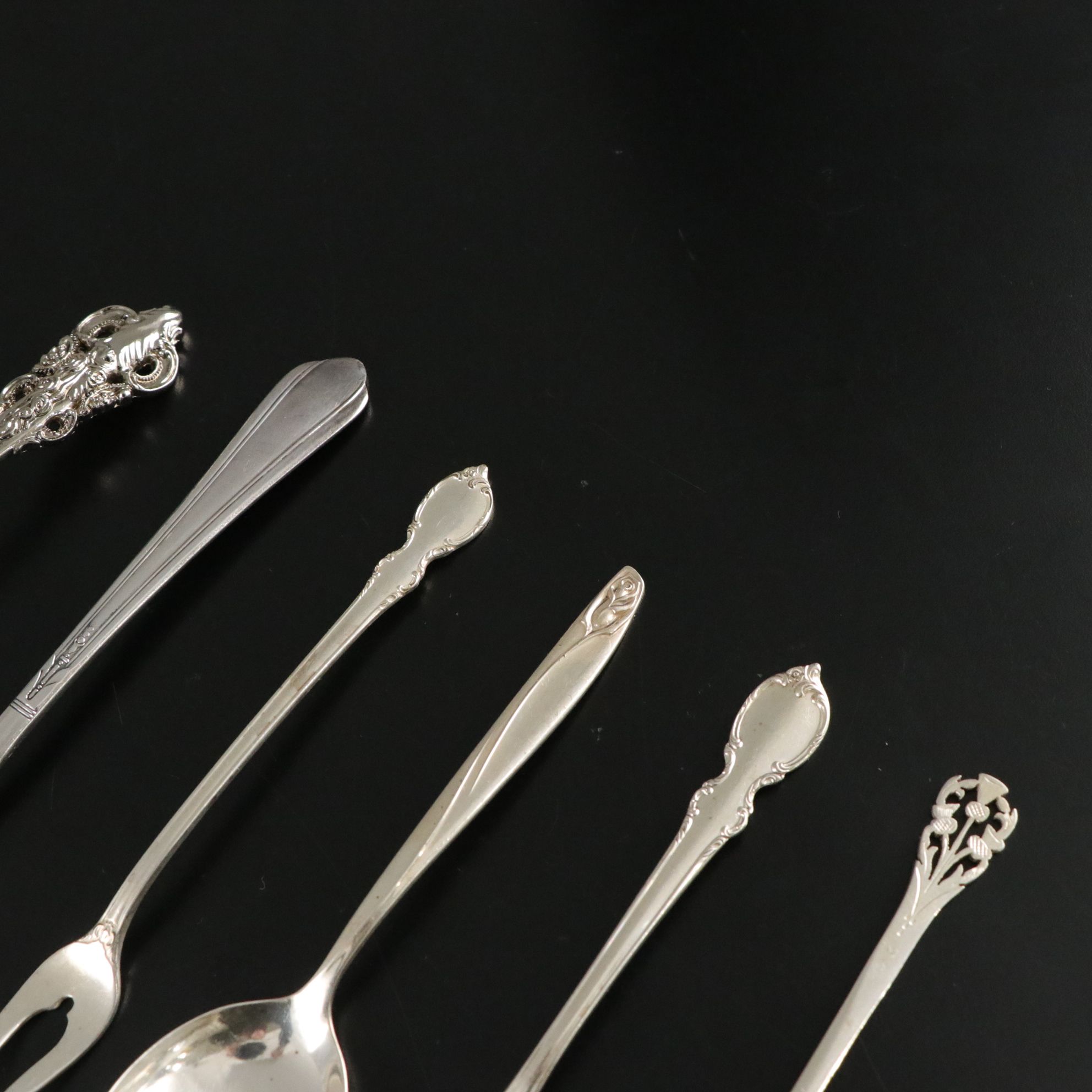 Silver Plate Sauce Ladle, Fruit Fork, Teaspoons and More