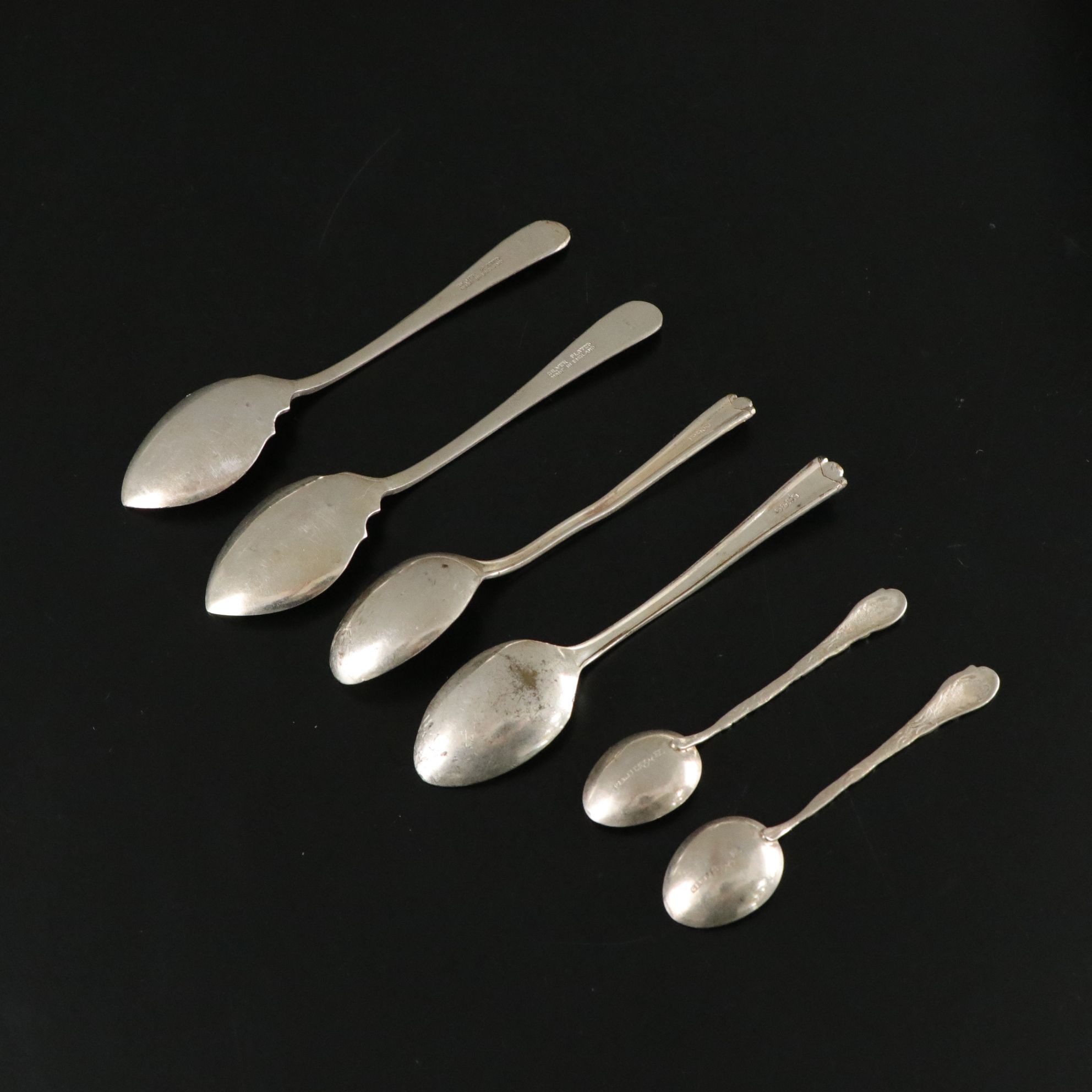 Silver Plate Sauce Ladle, Fruit Fork, Teaspoons and More