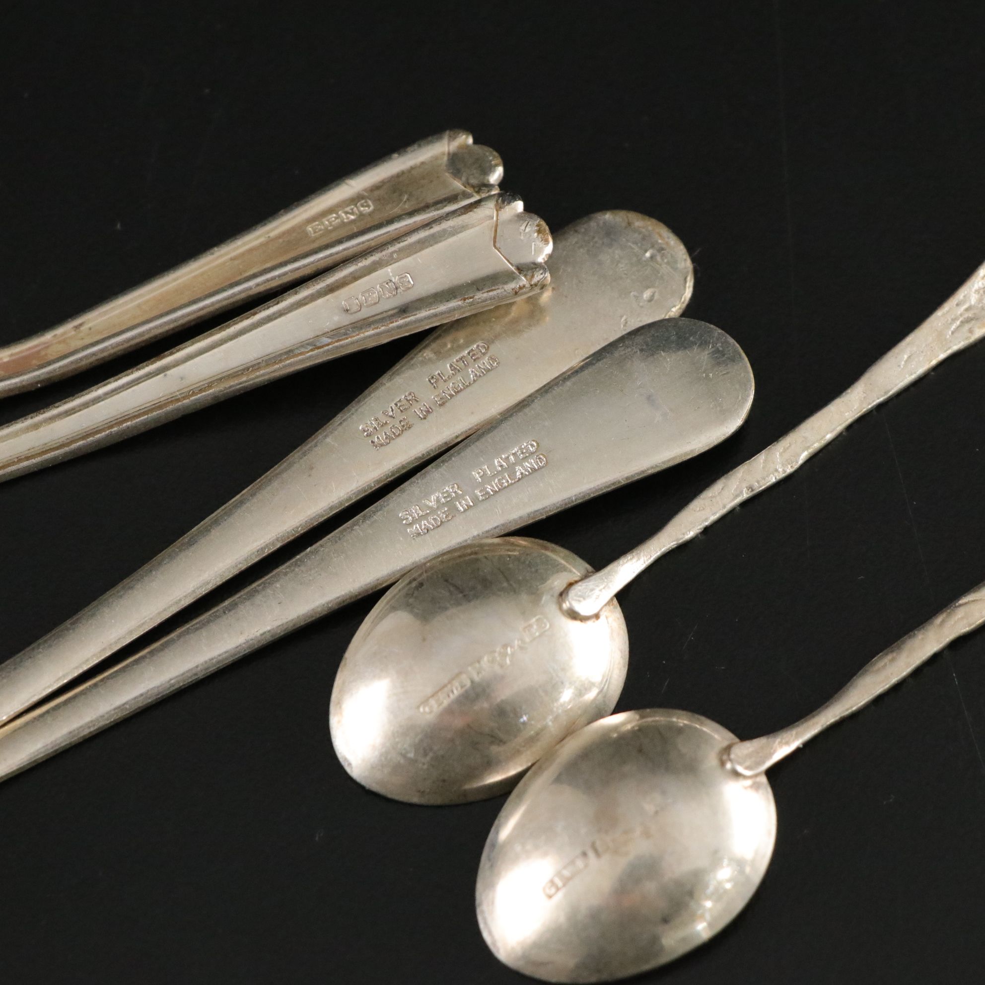 Silver Plate Sauce Ladle, Fruit Fork, Teaspoons and More