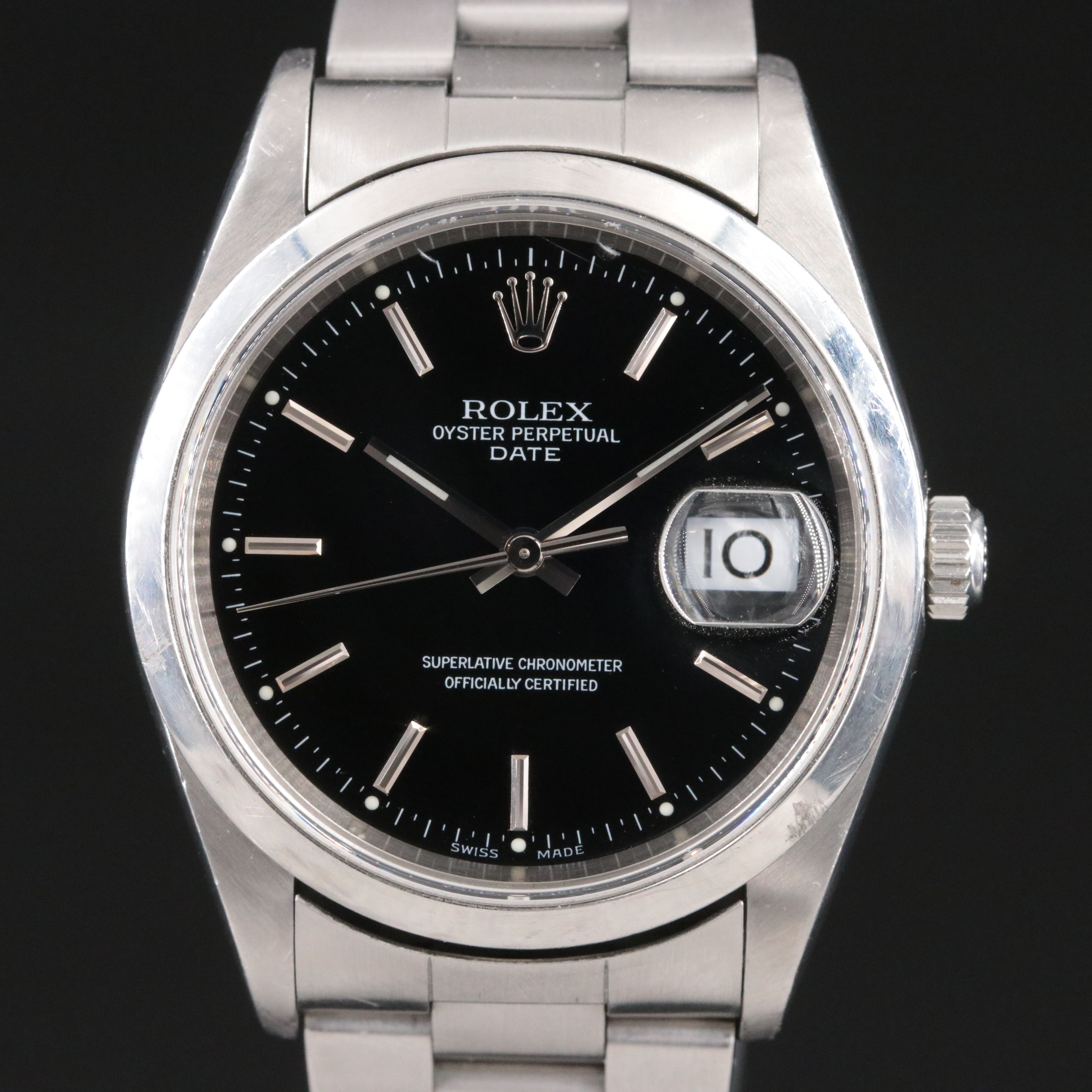 2000 Rolex Oyster Perpetual Date Steel Model 15200 Watch