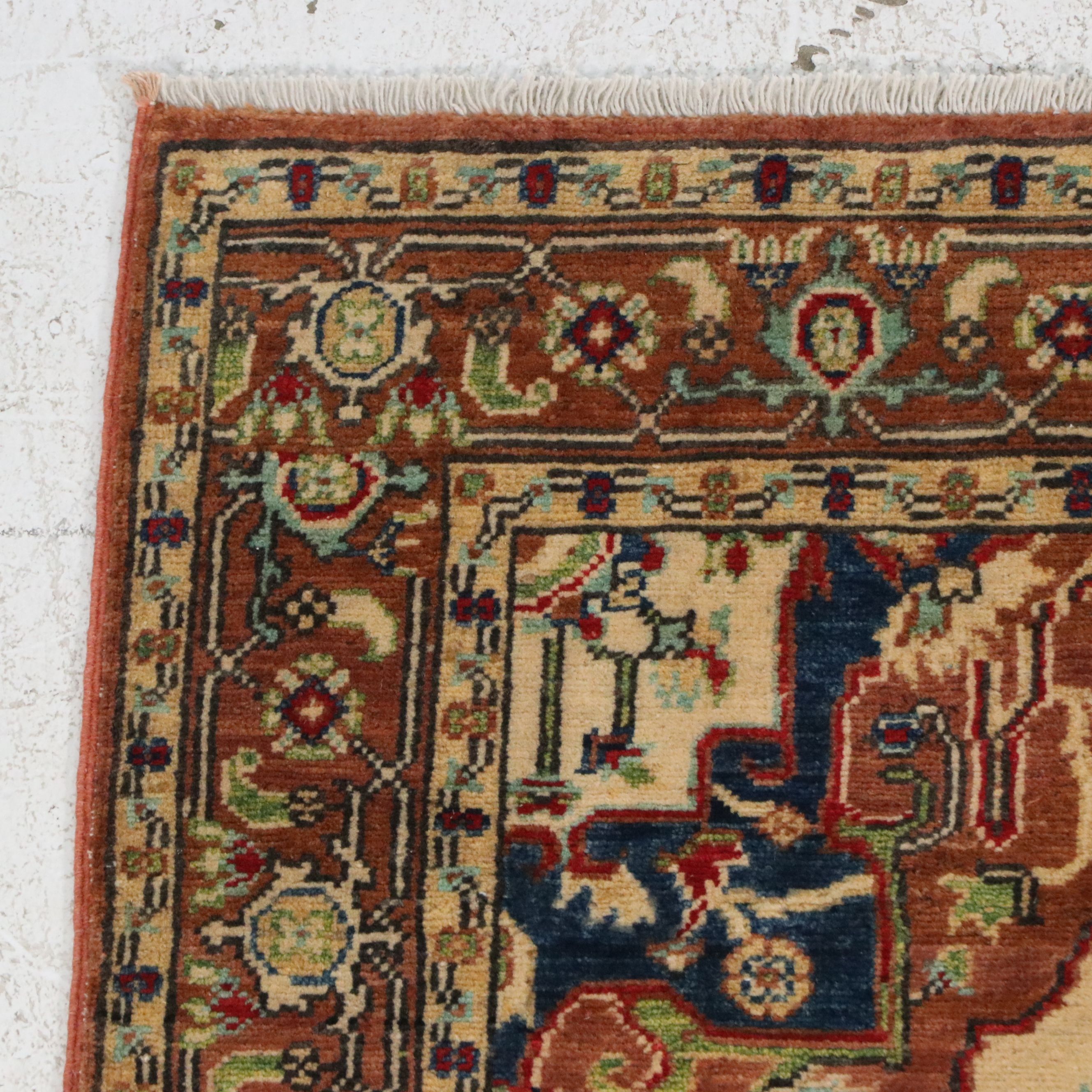 3'8 x 5'10 Hand-Knotted Afghan Kazak Area Rug