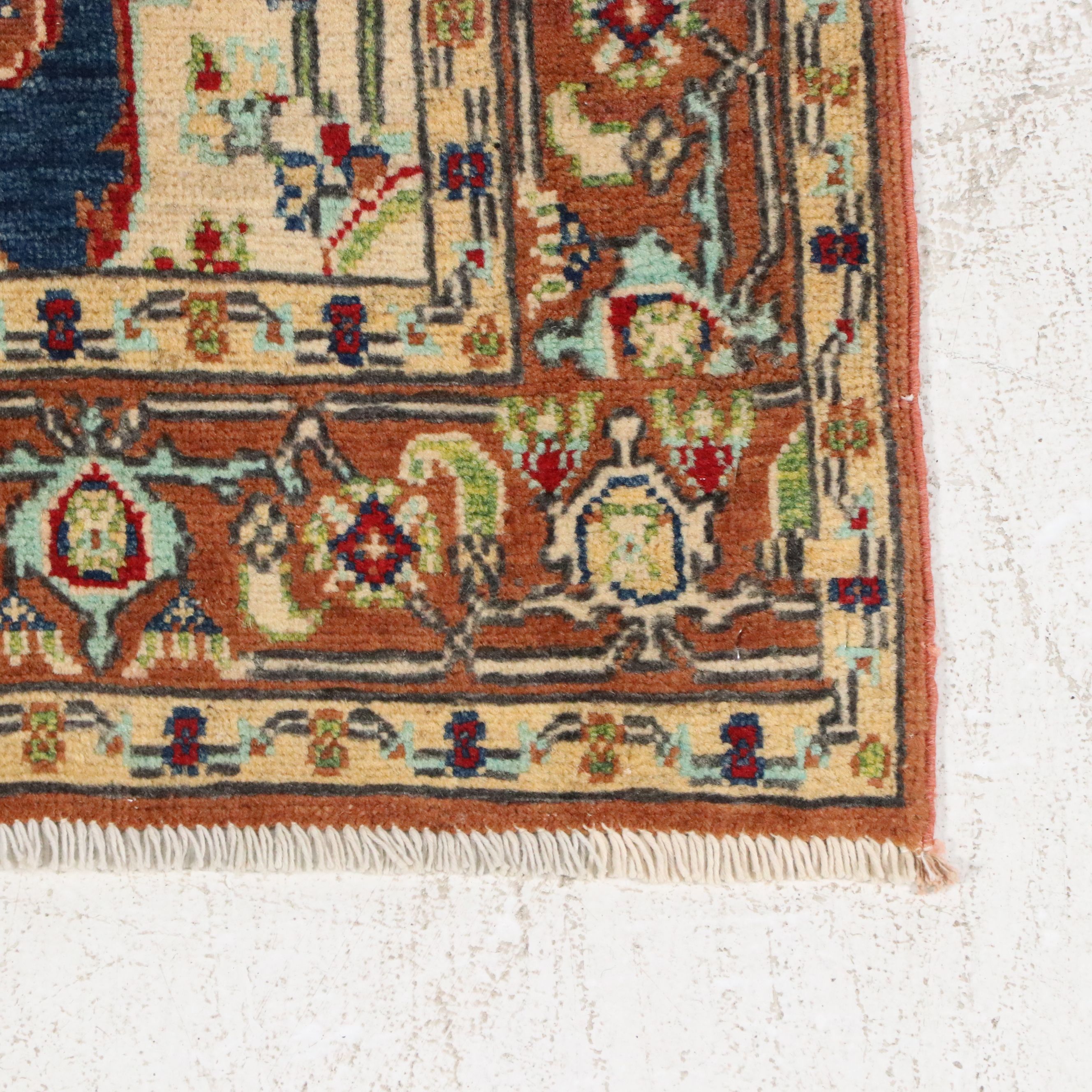 3'8 x 5'10 Hand-Knotted Afghan Kazak Area Rug