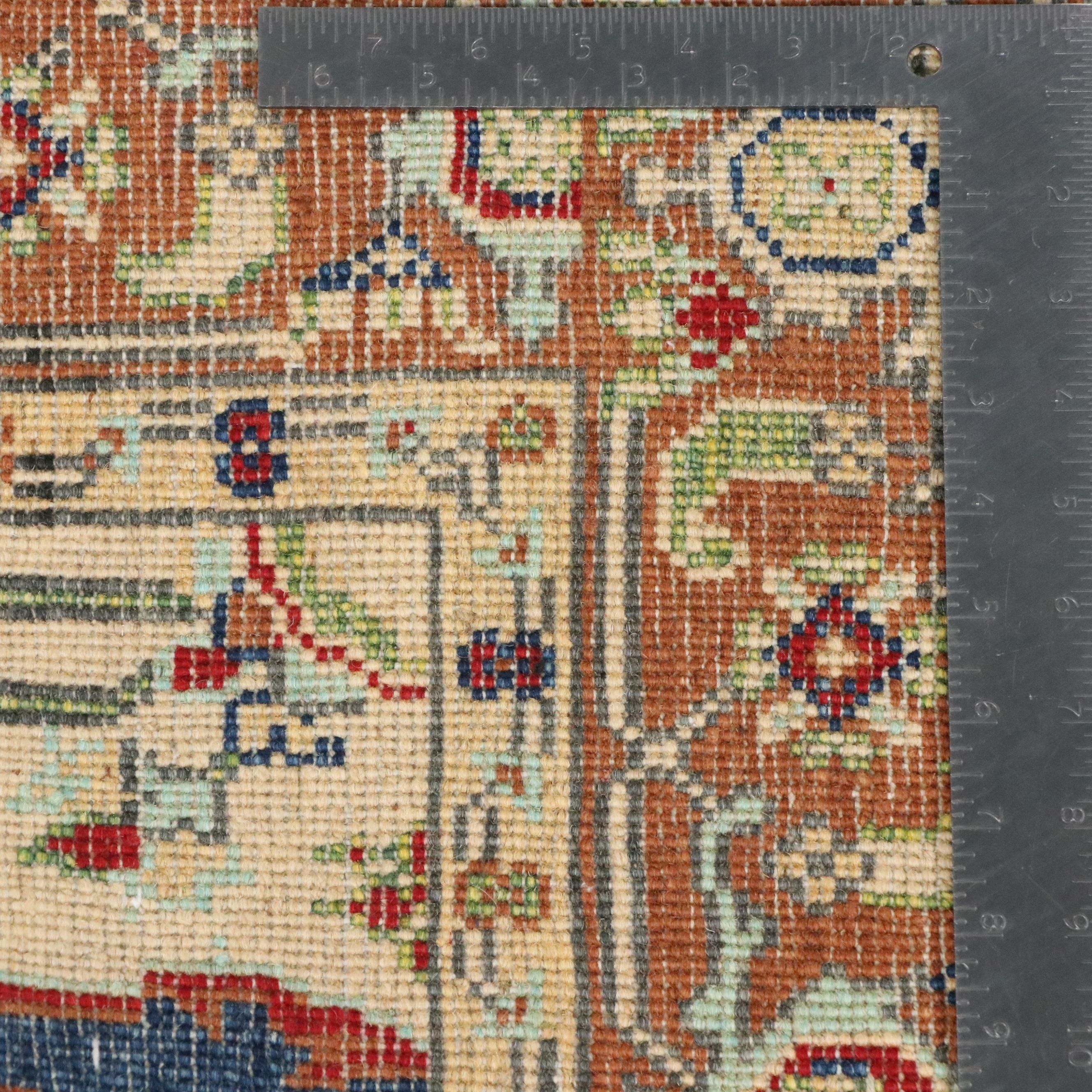 3'8 x 5'10 Hand-Knotted Afghan Kazak Area Rug