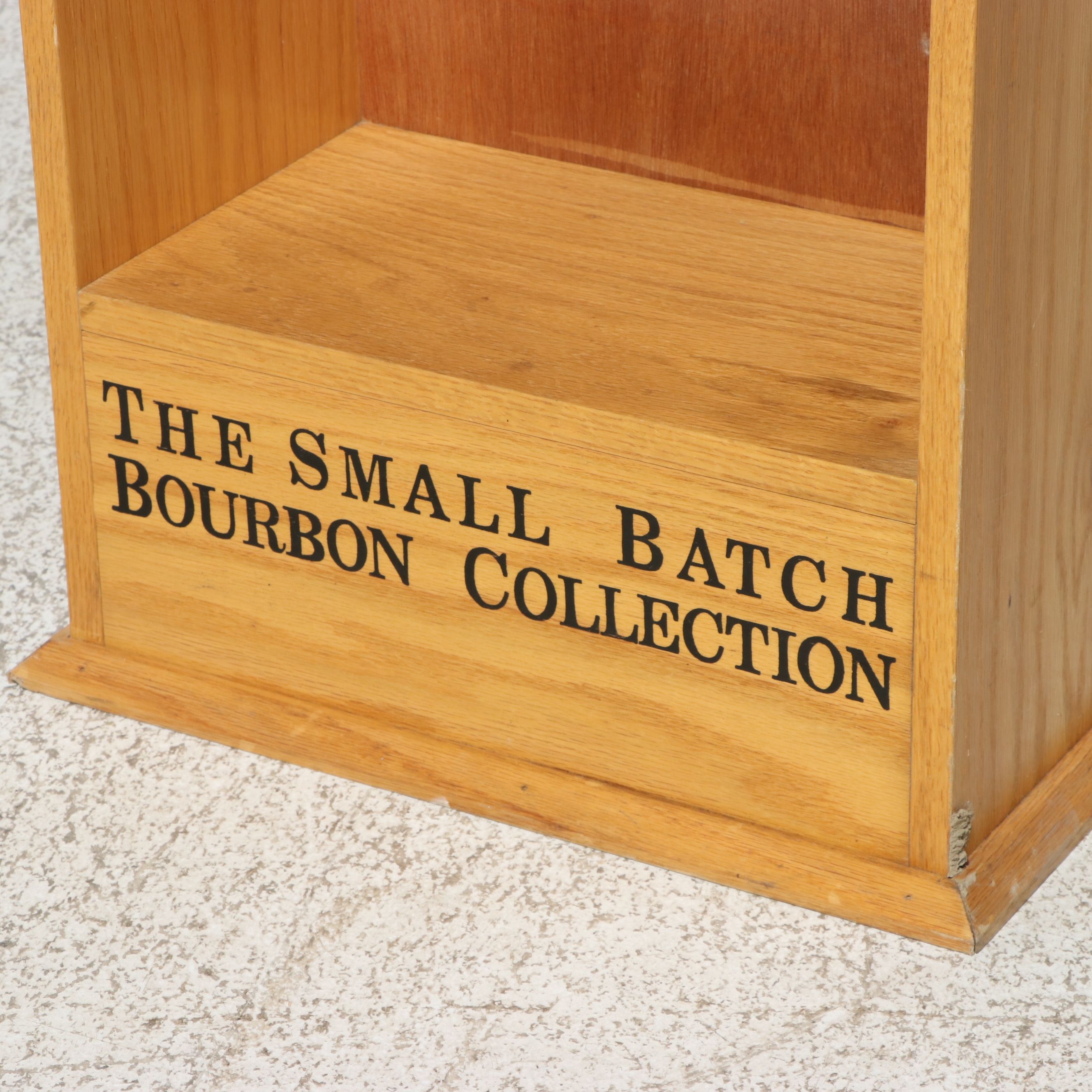 Jim Beam "The Small Batch Bourbon Collection" Oak Display Shelf, 21st Century