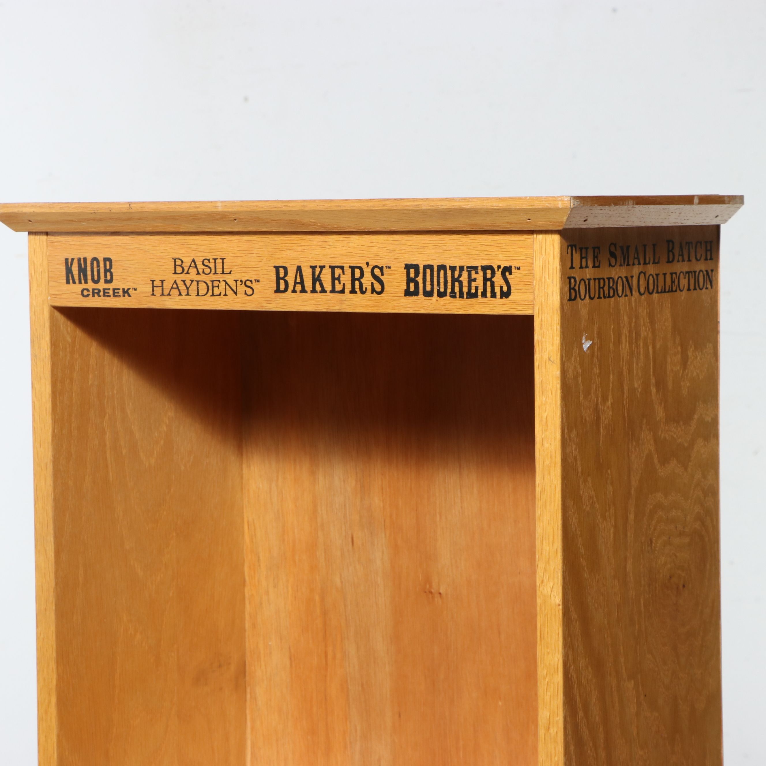 Jim Beam "The Small Batch Bourbon Collection" Oak Display Shelf, 21st Century