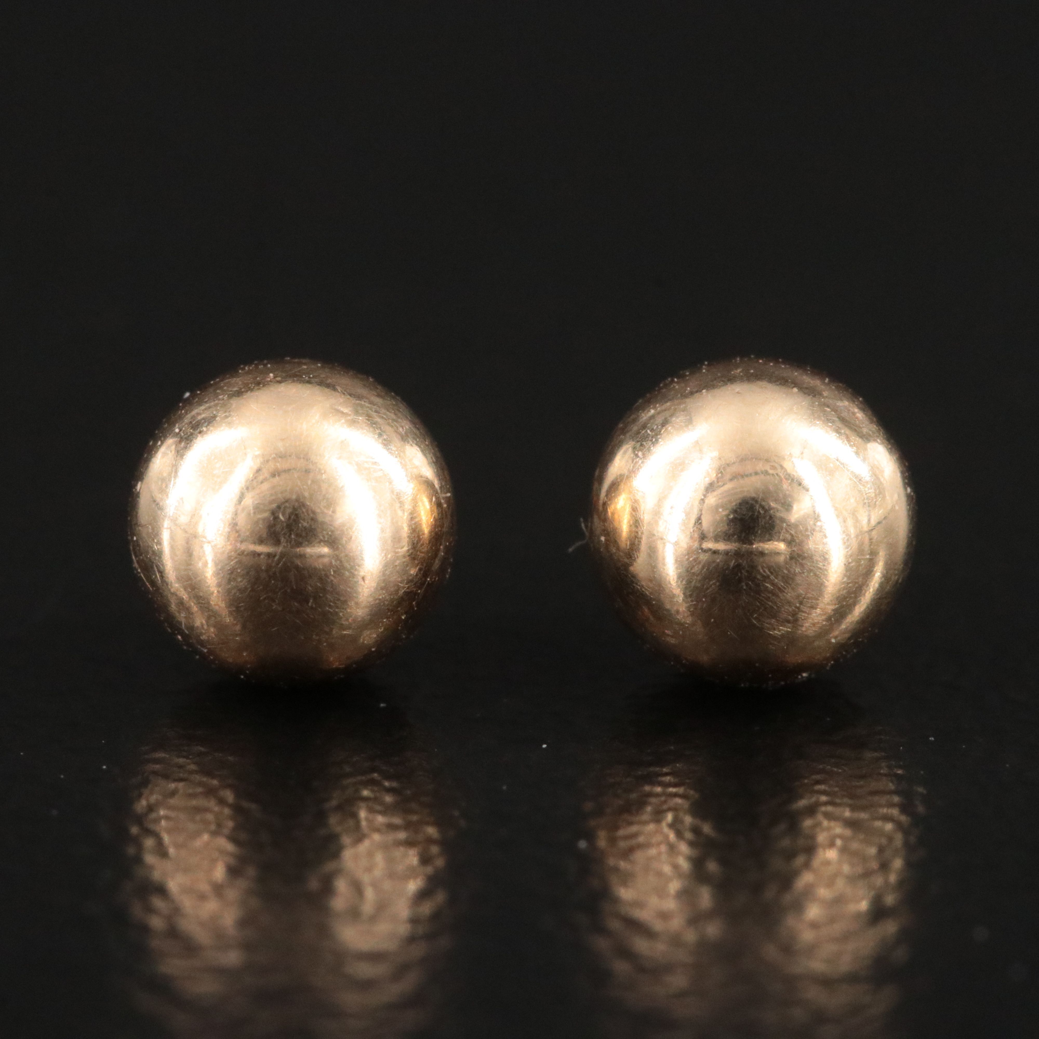 14K Sphere Stud Earrings