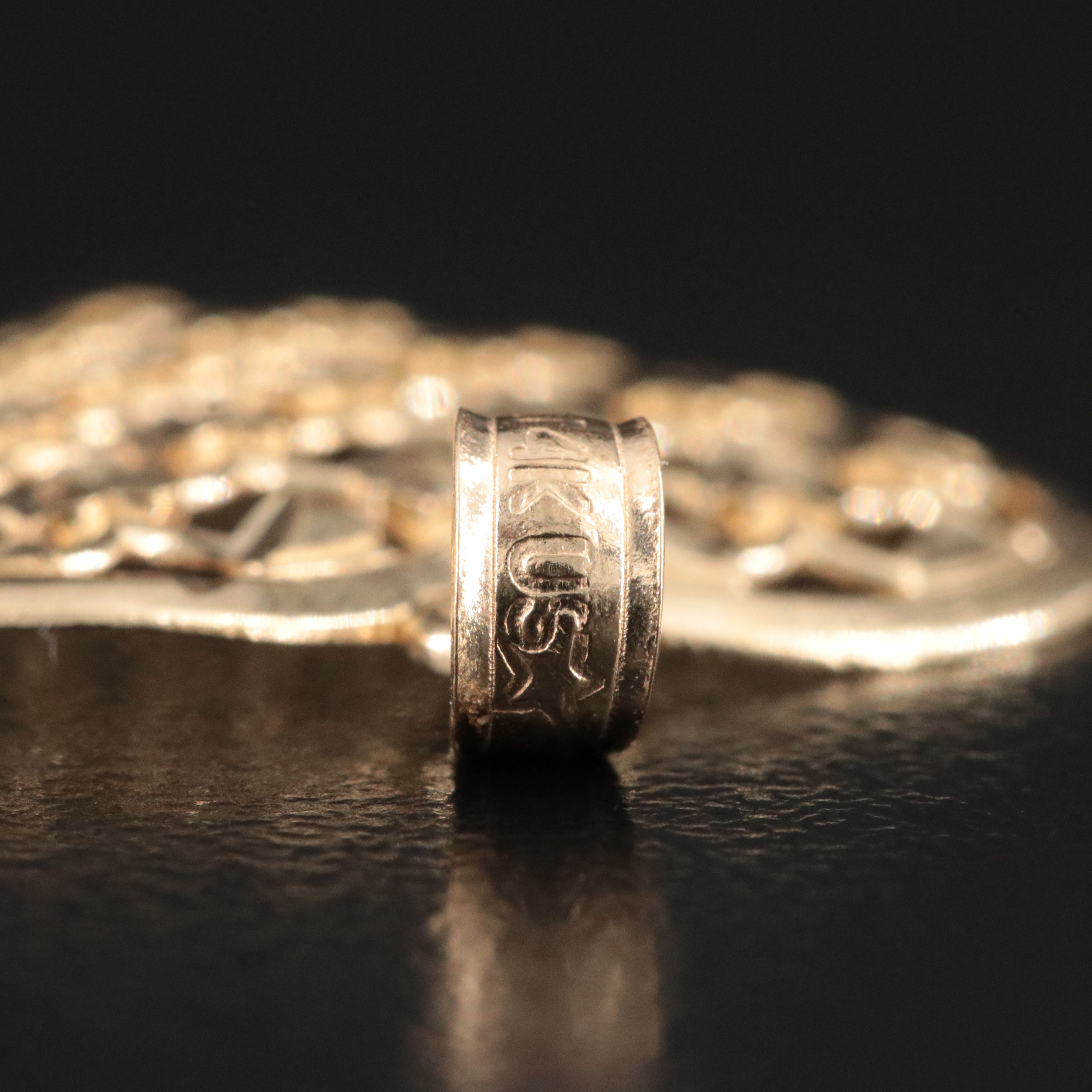 14K Heart Pendant with Diamond-Cut Design