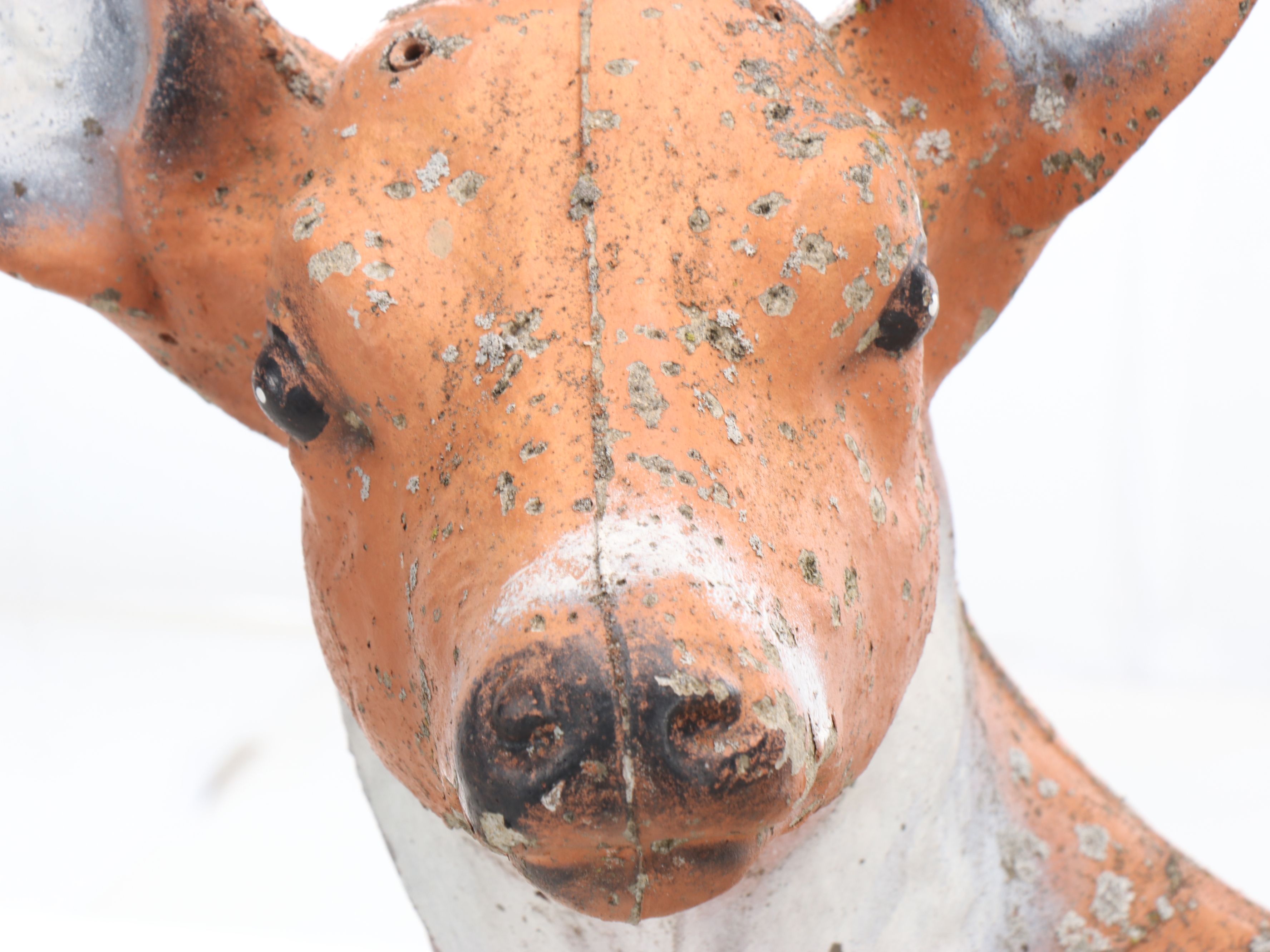 Painted Cast Concrete Deer Garden Statue