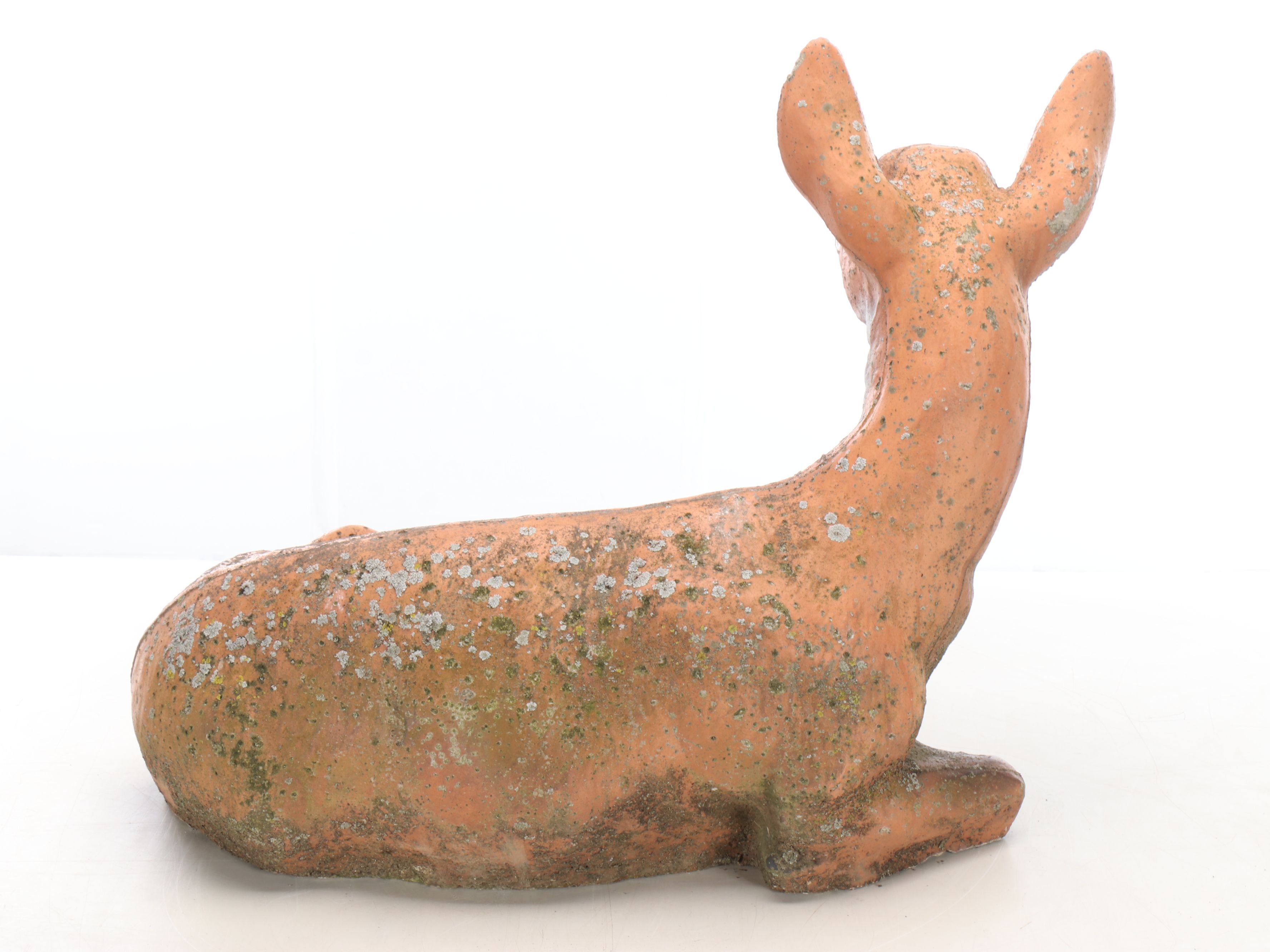 Painted Cast Concrete Deer Garden Statue