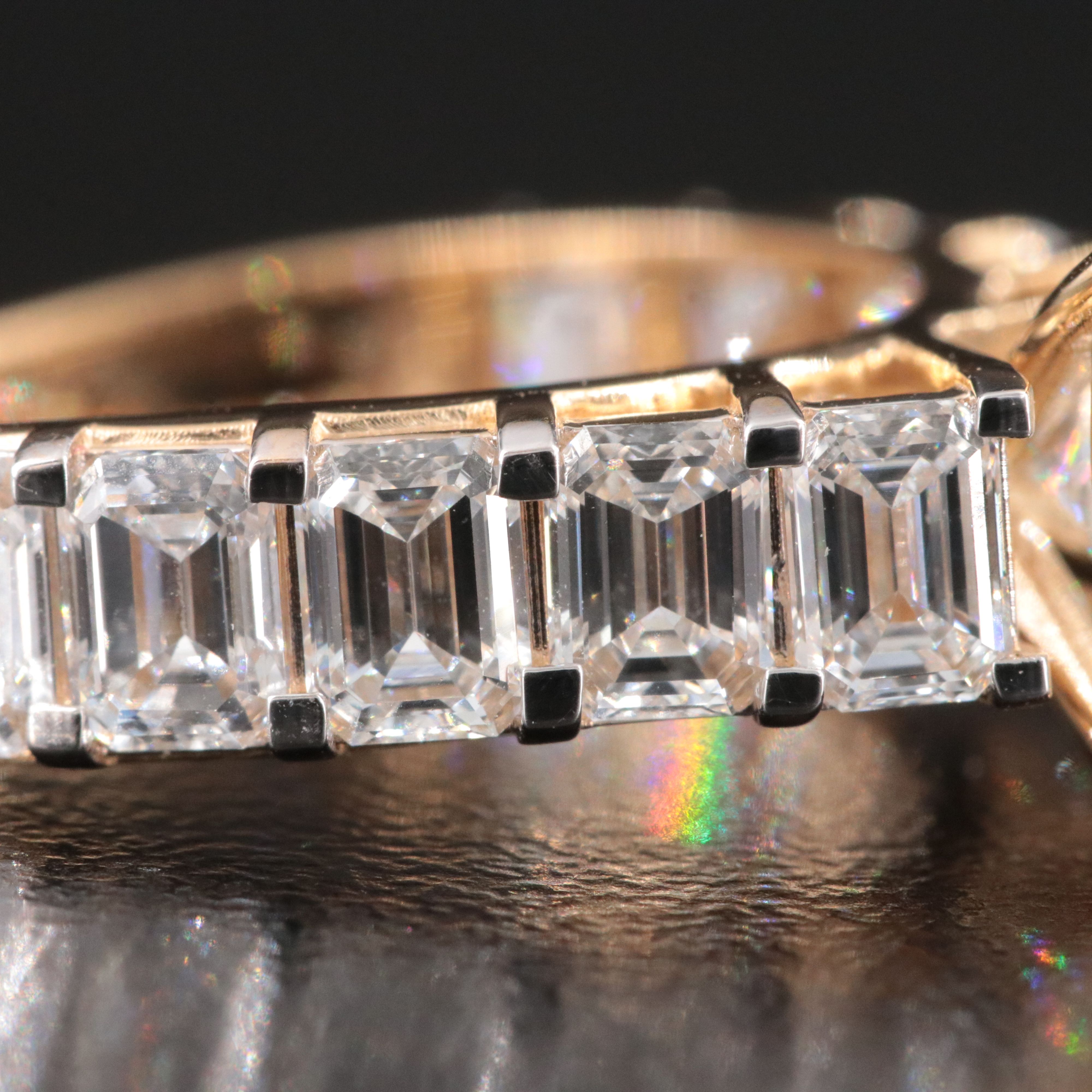 18K 7.01 CTW Lab Grown Diamond Ring with IGI Report