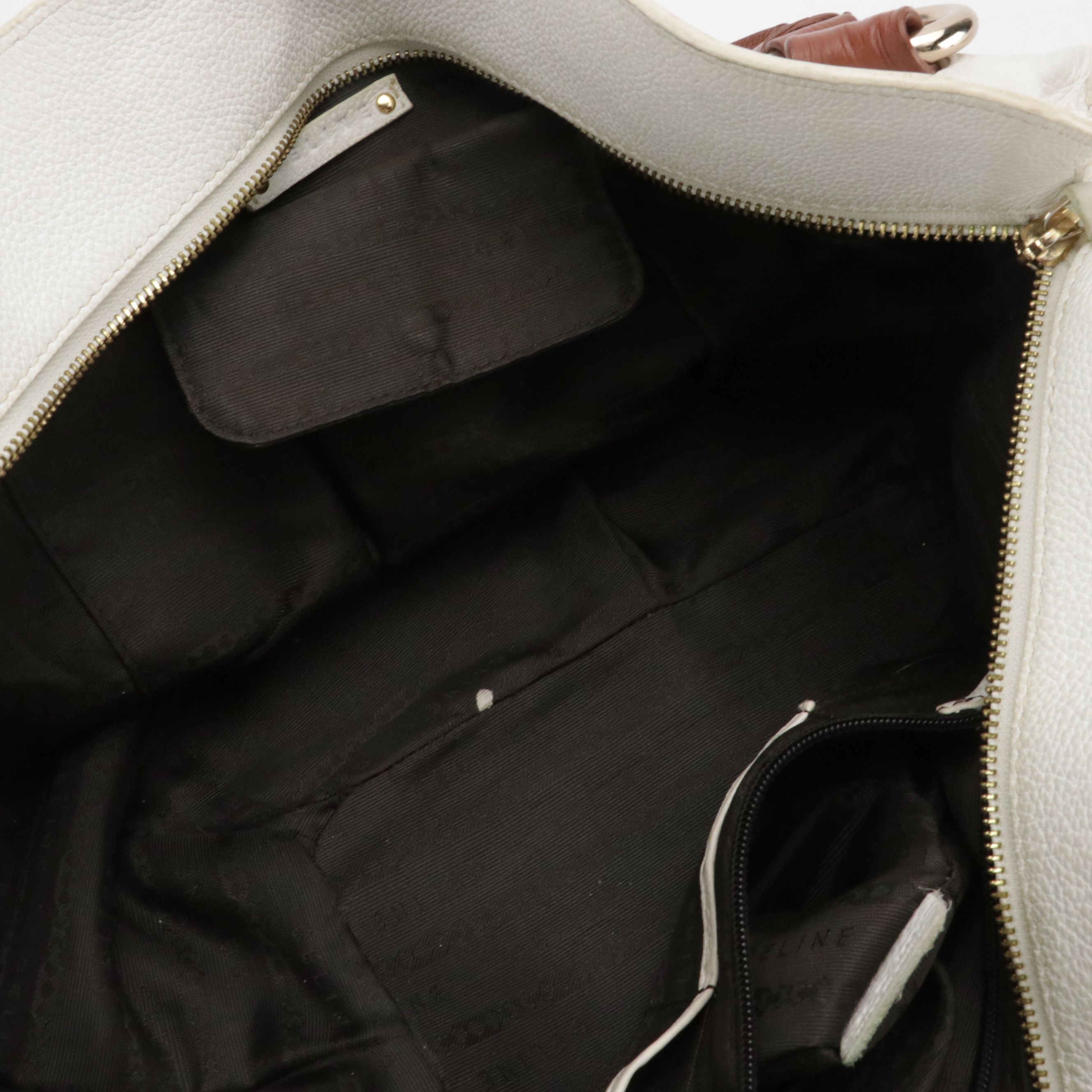 Celine Perforated Carriage Logo Tote Bag in Grained Leather