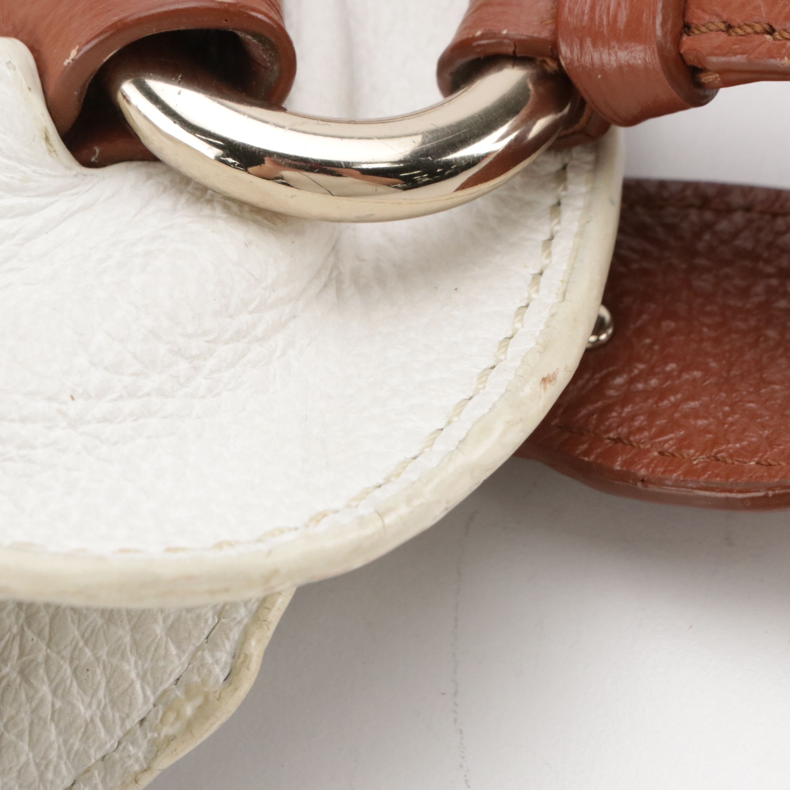 Celine Perforated Carriage Logo Tote Bag in Grained Leather